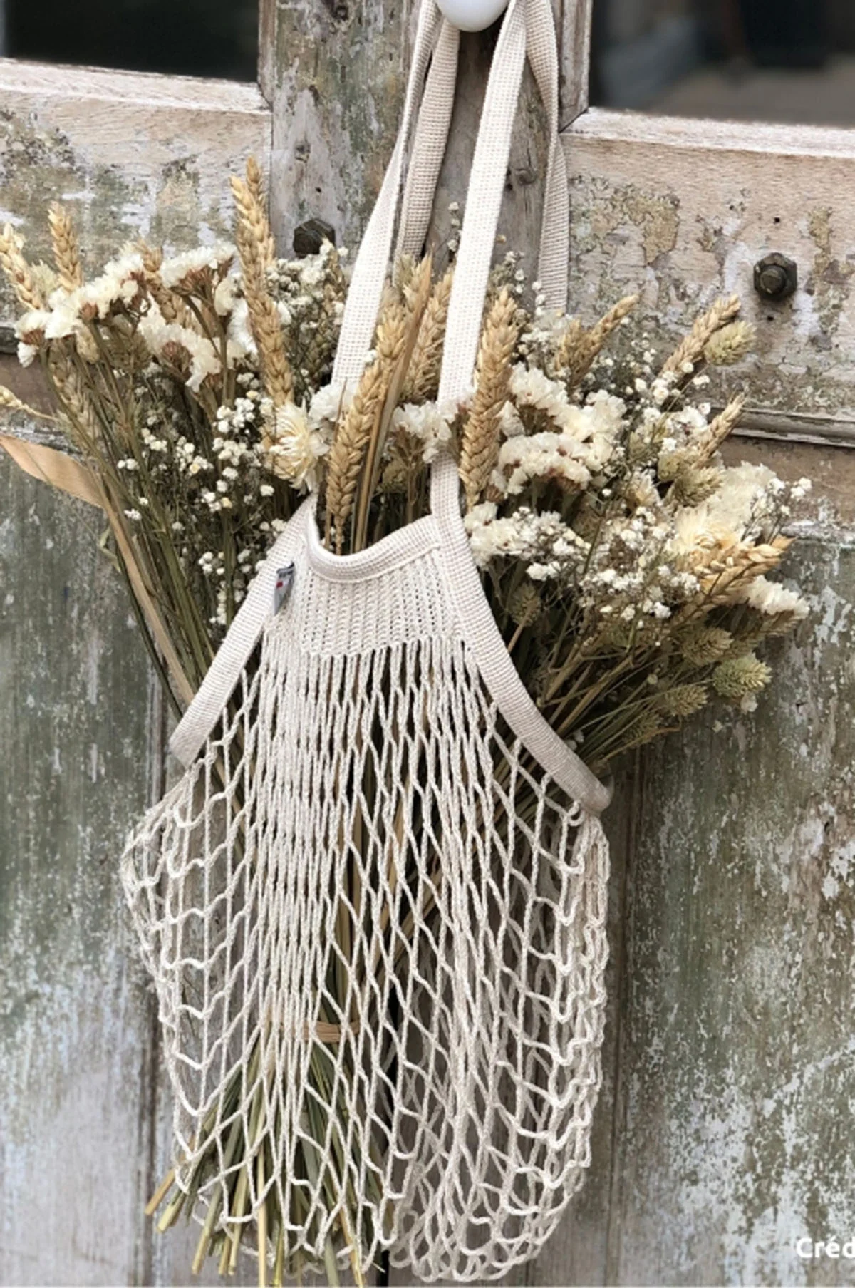Net Shopping Bag w/Large Handle Naturel - Image 2