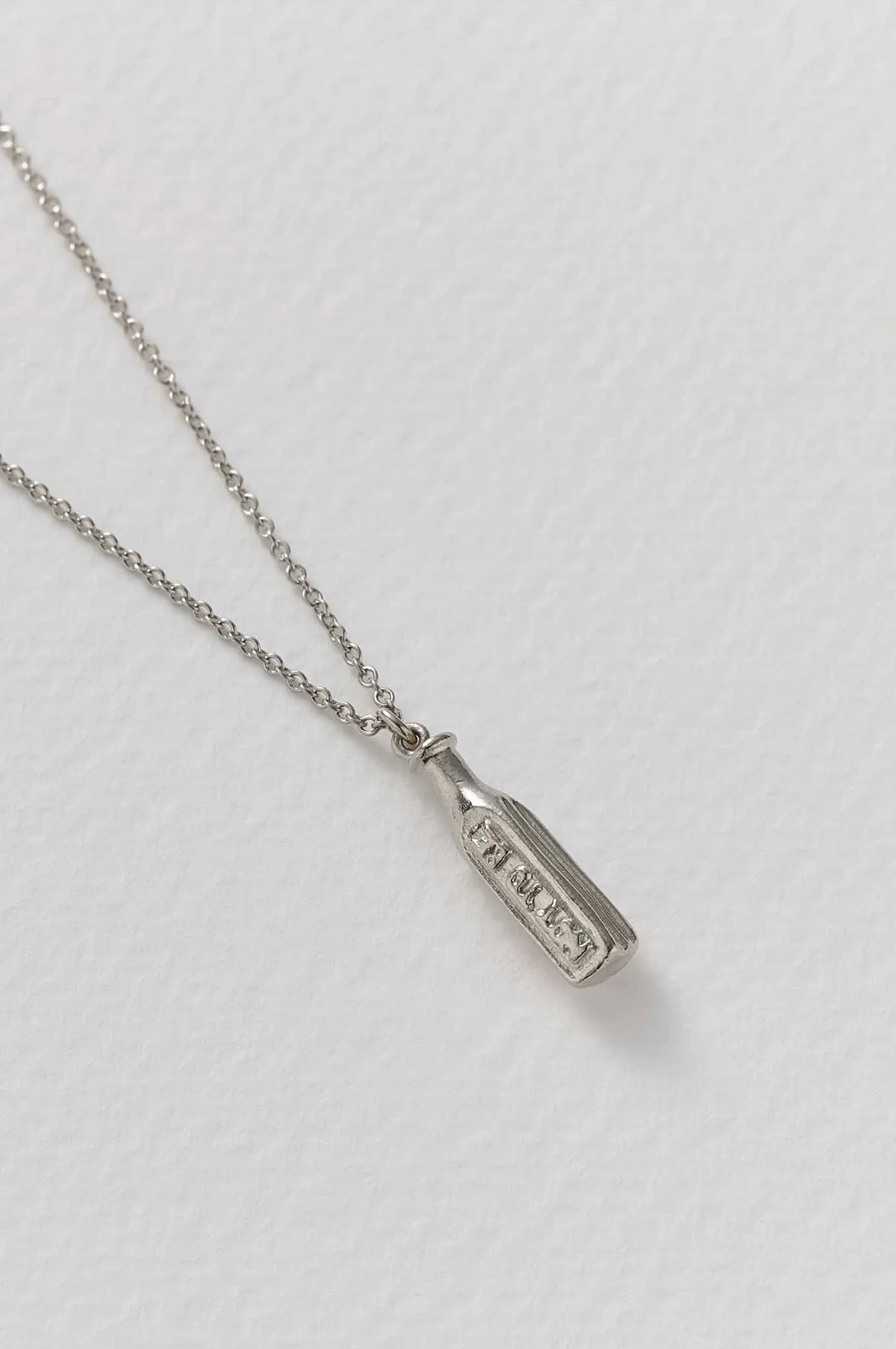 Not To Be Taken Poison Bottle Necklace Silver - Image 2