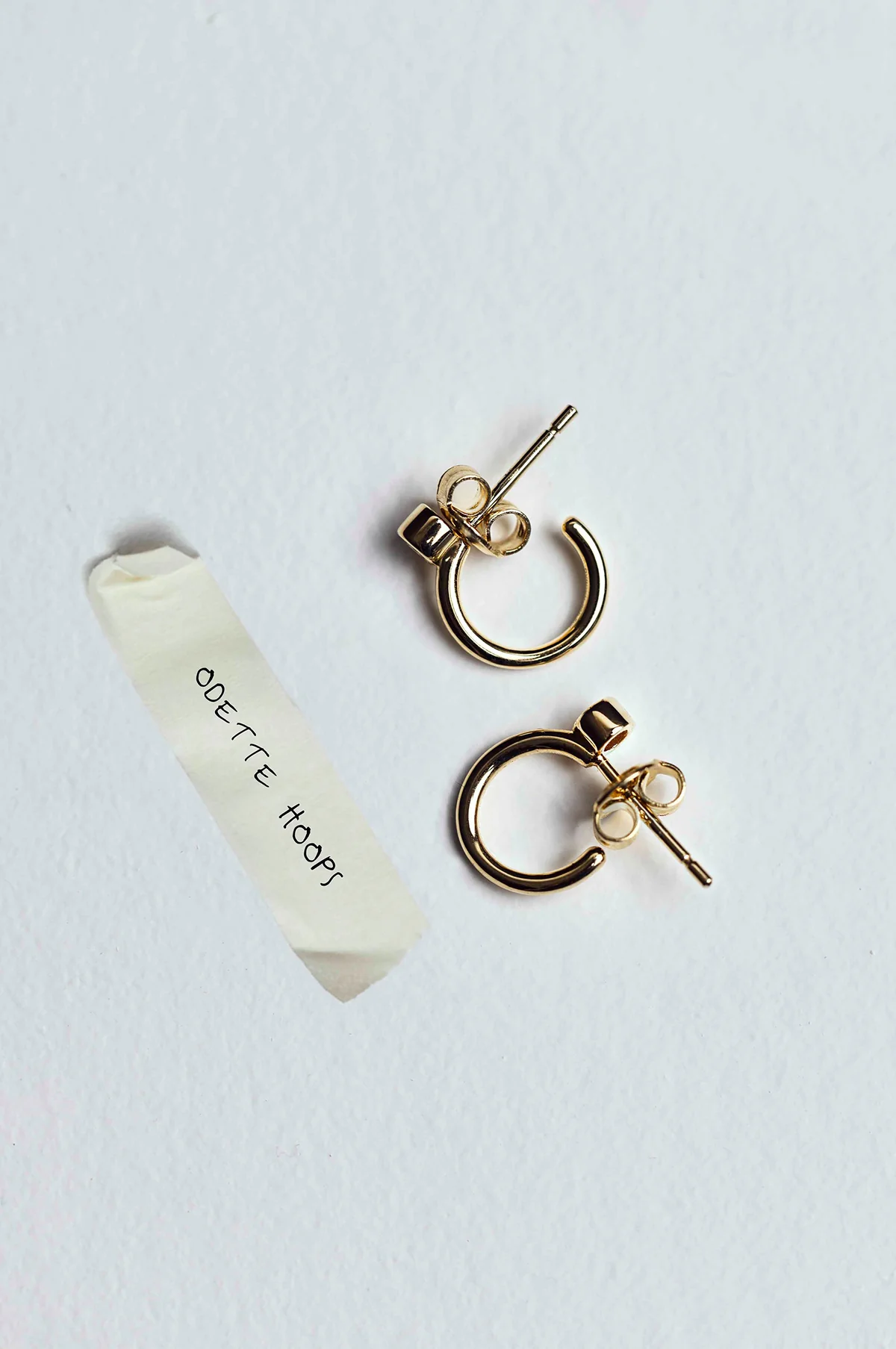 Odette Hoop Gold Earrings - Image 3