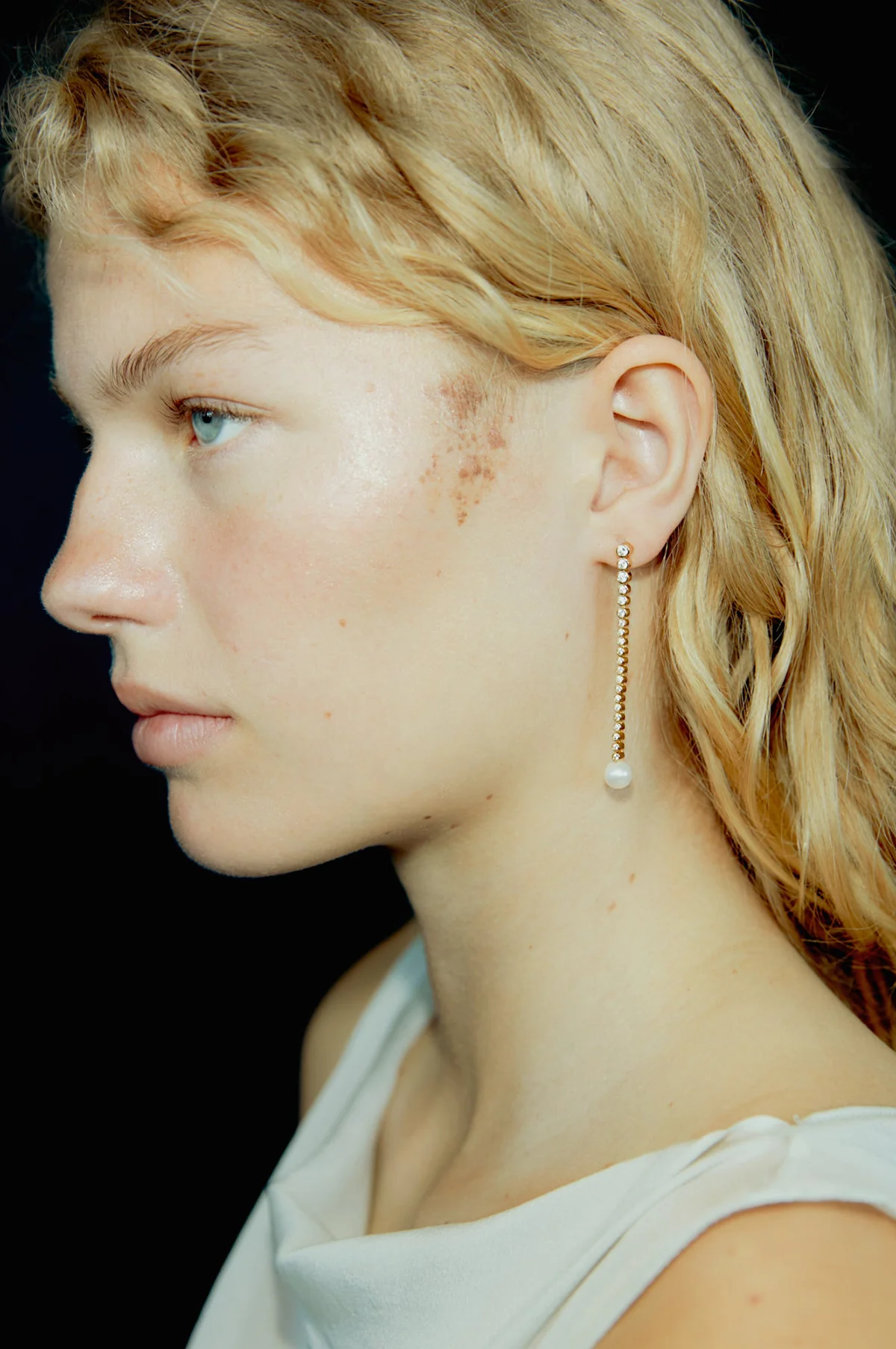 Odile Chandelier Gold Earrings - Image 2
