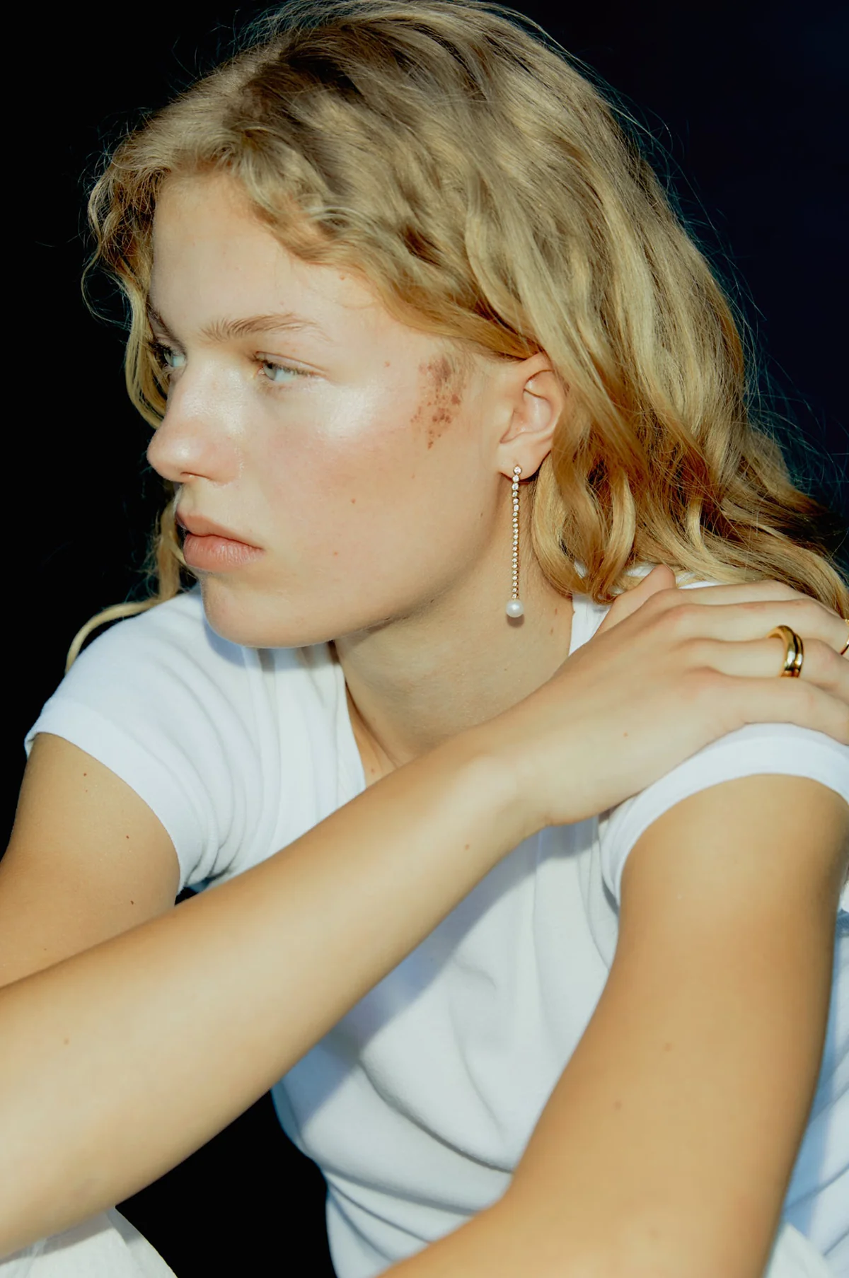 Odile Chandelier Gold Earrings - Image 3