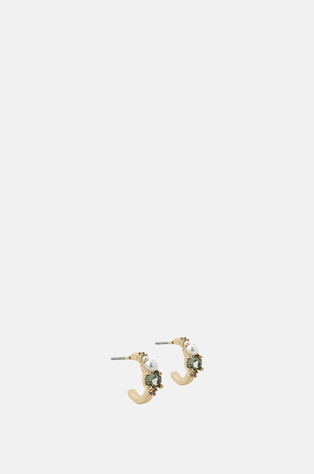 Oliver Gold/Green Hoop Earrings