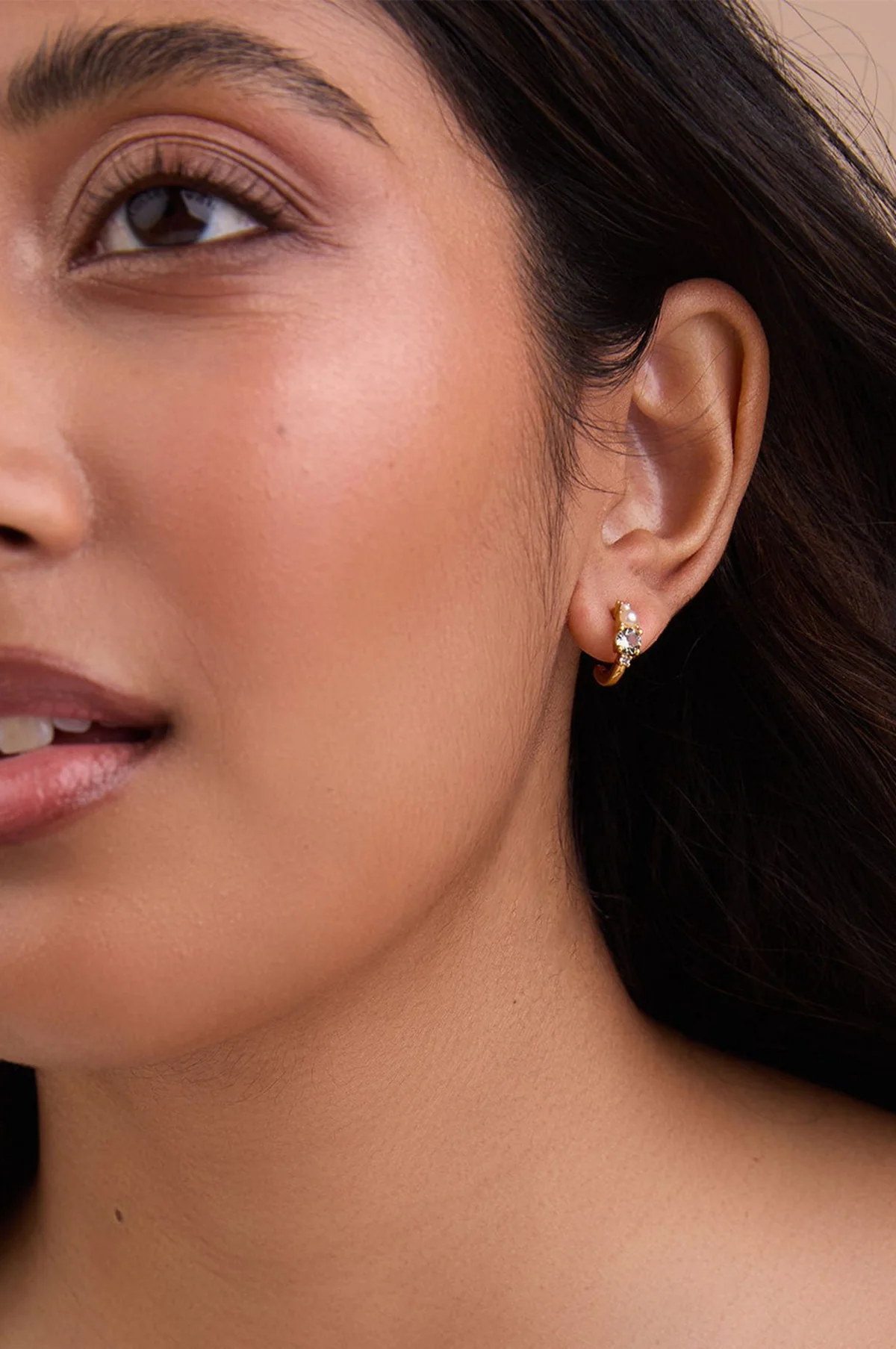 Oliver Gold/Green Hoop Earrings - Image 4
