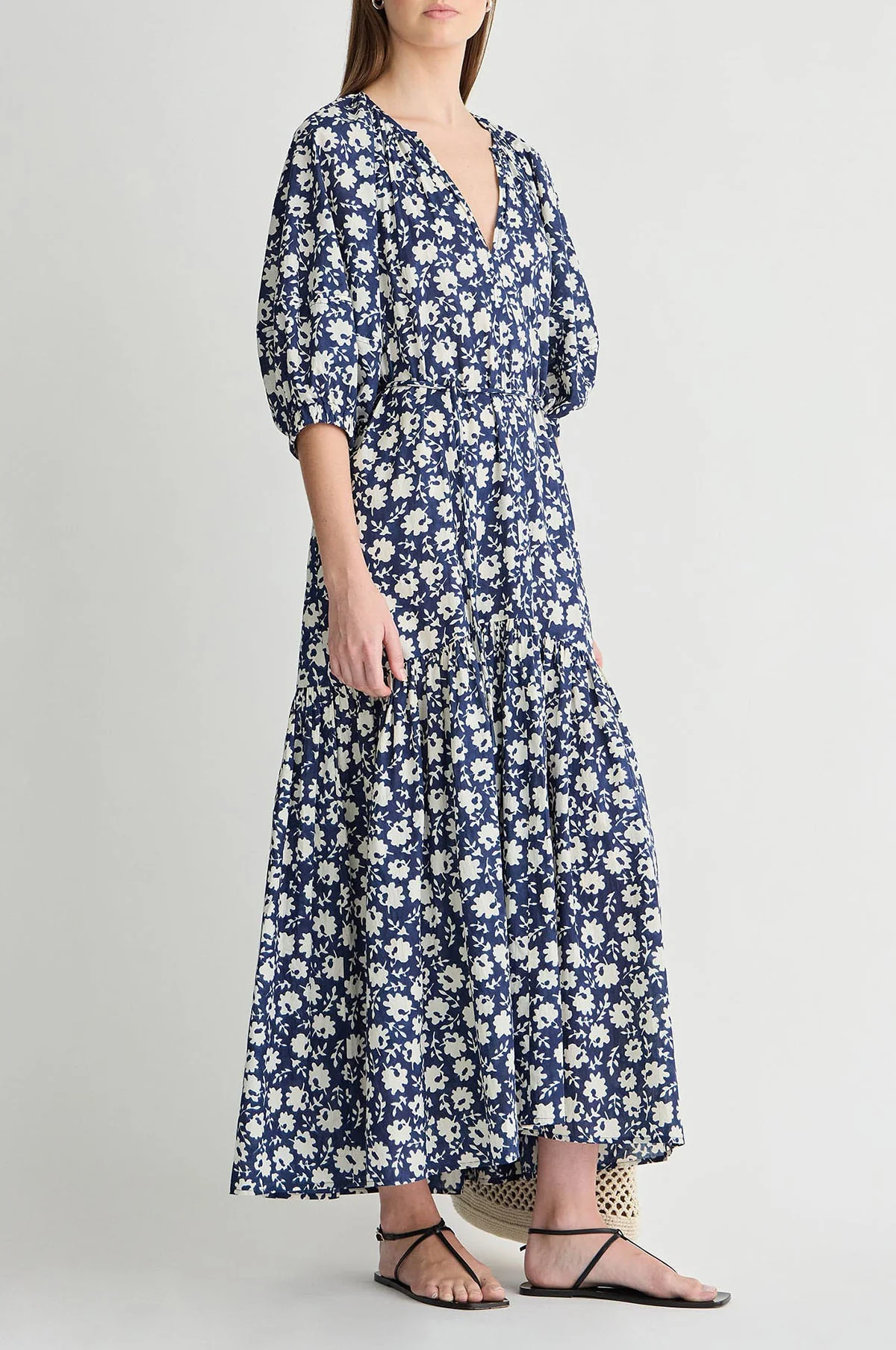 Otillie Maxi Navy Floral Stamp - Image 3