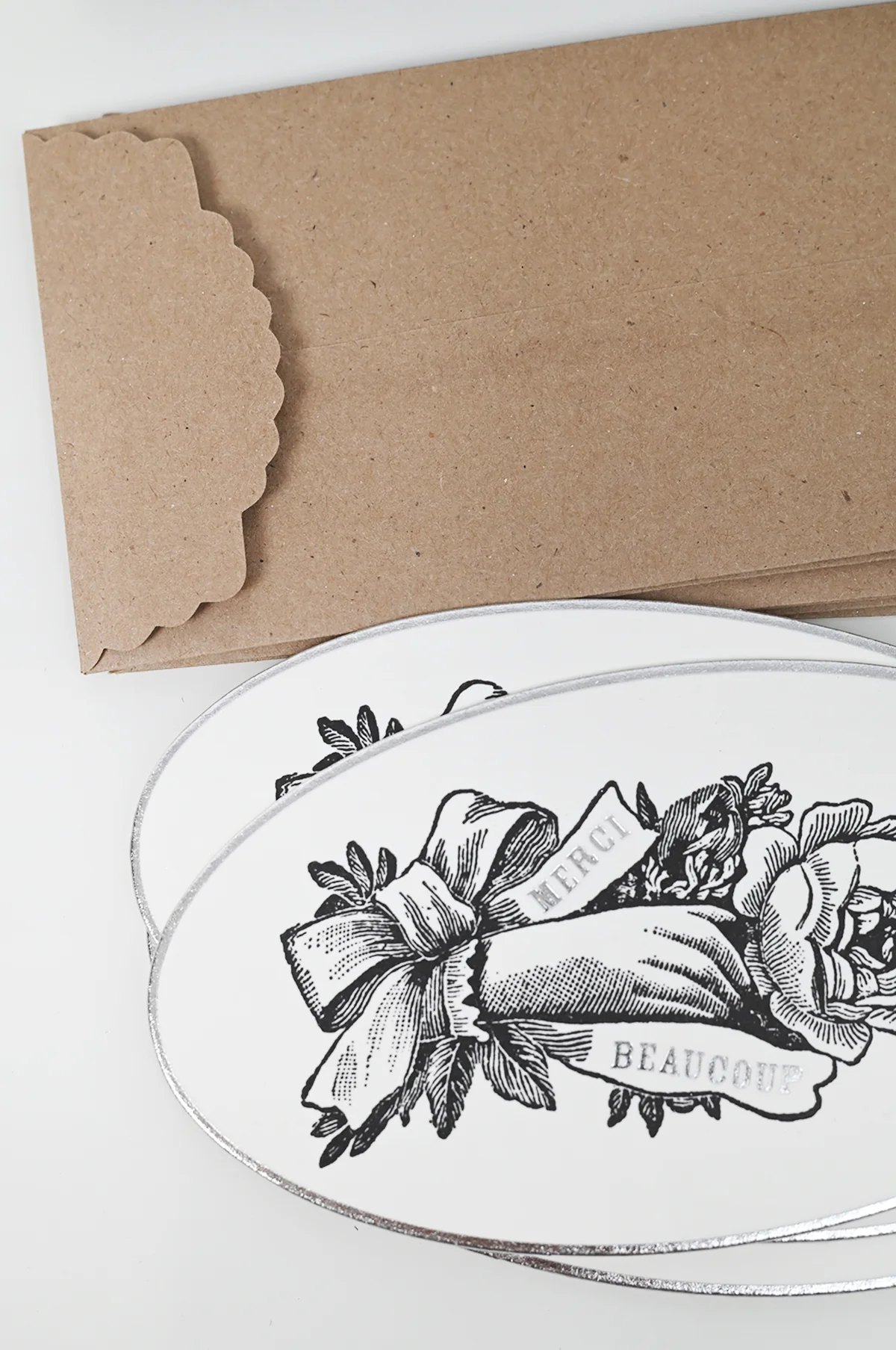 Oval Merci Letterpress Set - Image 2