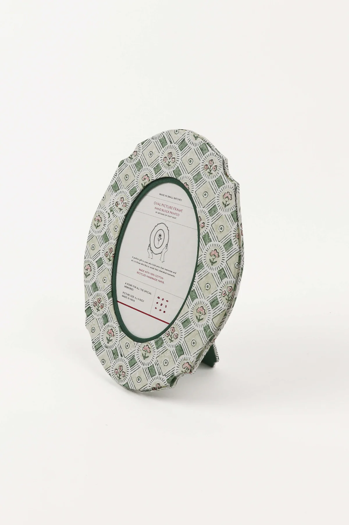Oval Table Top Picture Frame Spring Bloom Green - Image 3