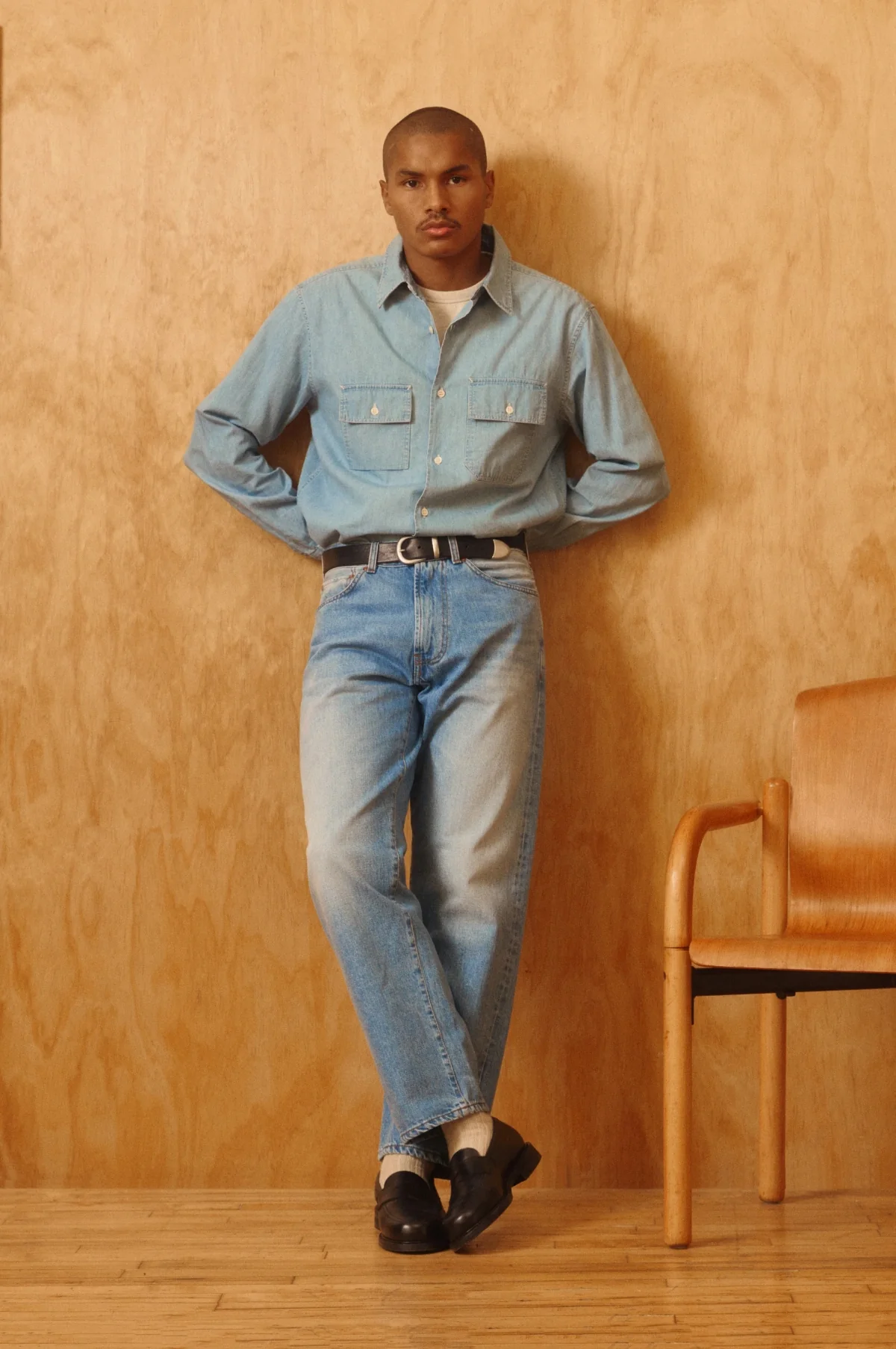 Pacific Denim Shirt Light Wash Indigo - Image 2