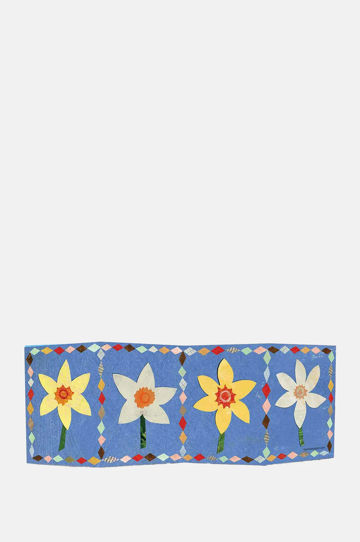 Patchwork Daffodil Concertina Greeting Card