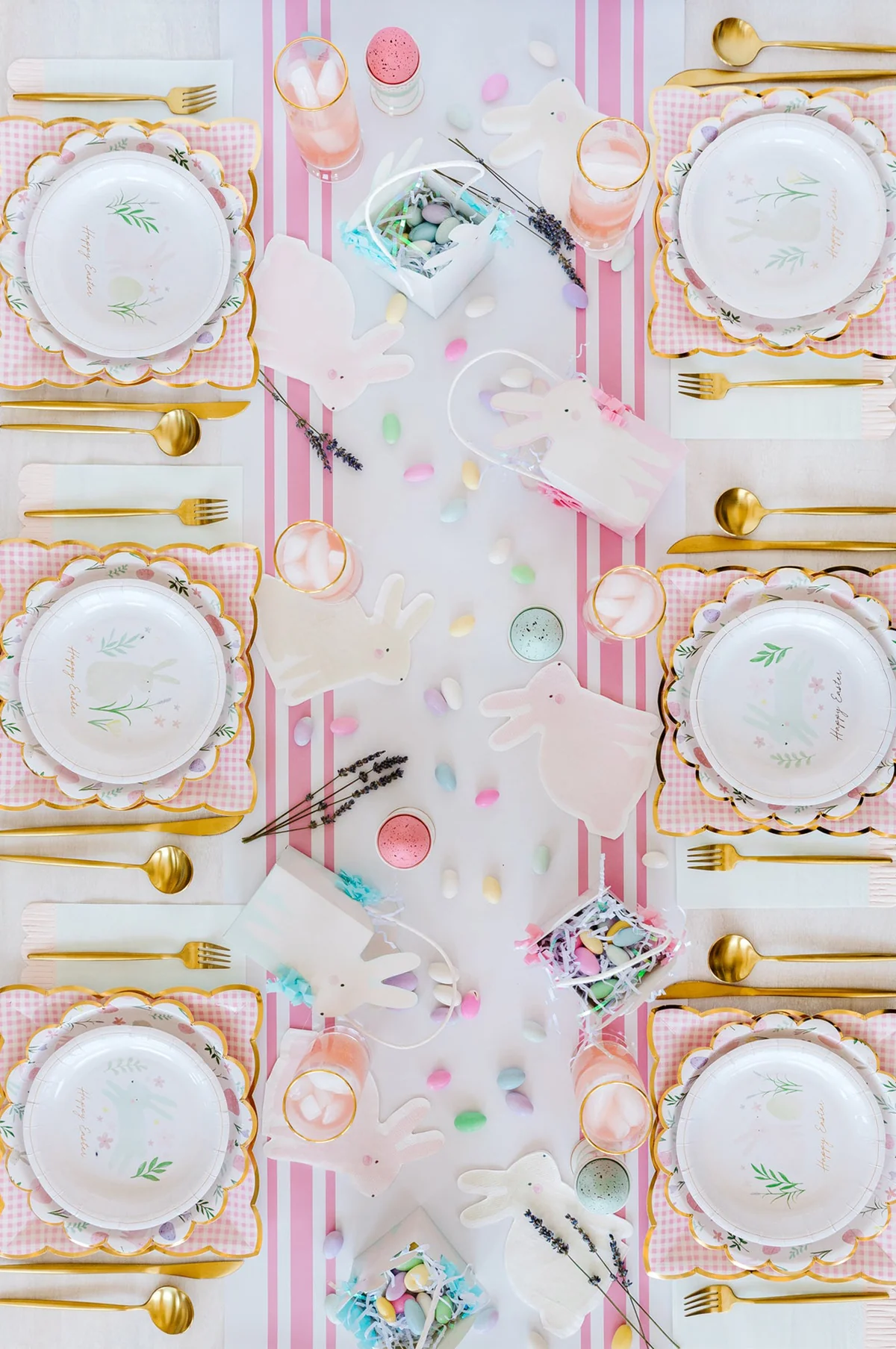Pink Striped Table Runner - Image 3