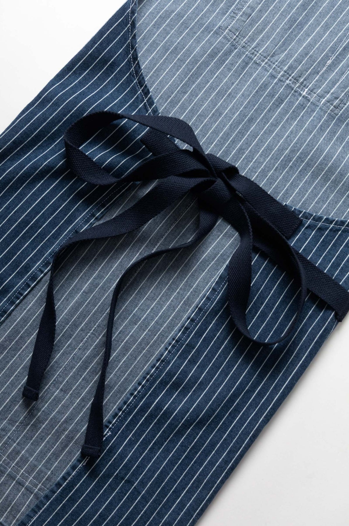 Pinstripe Denim Apron Indigo - Image 6