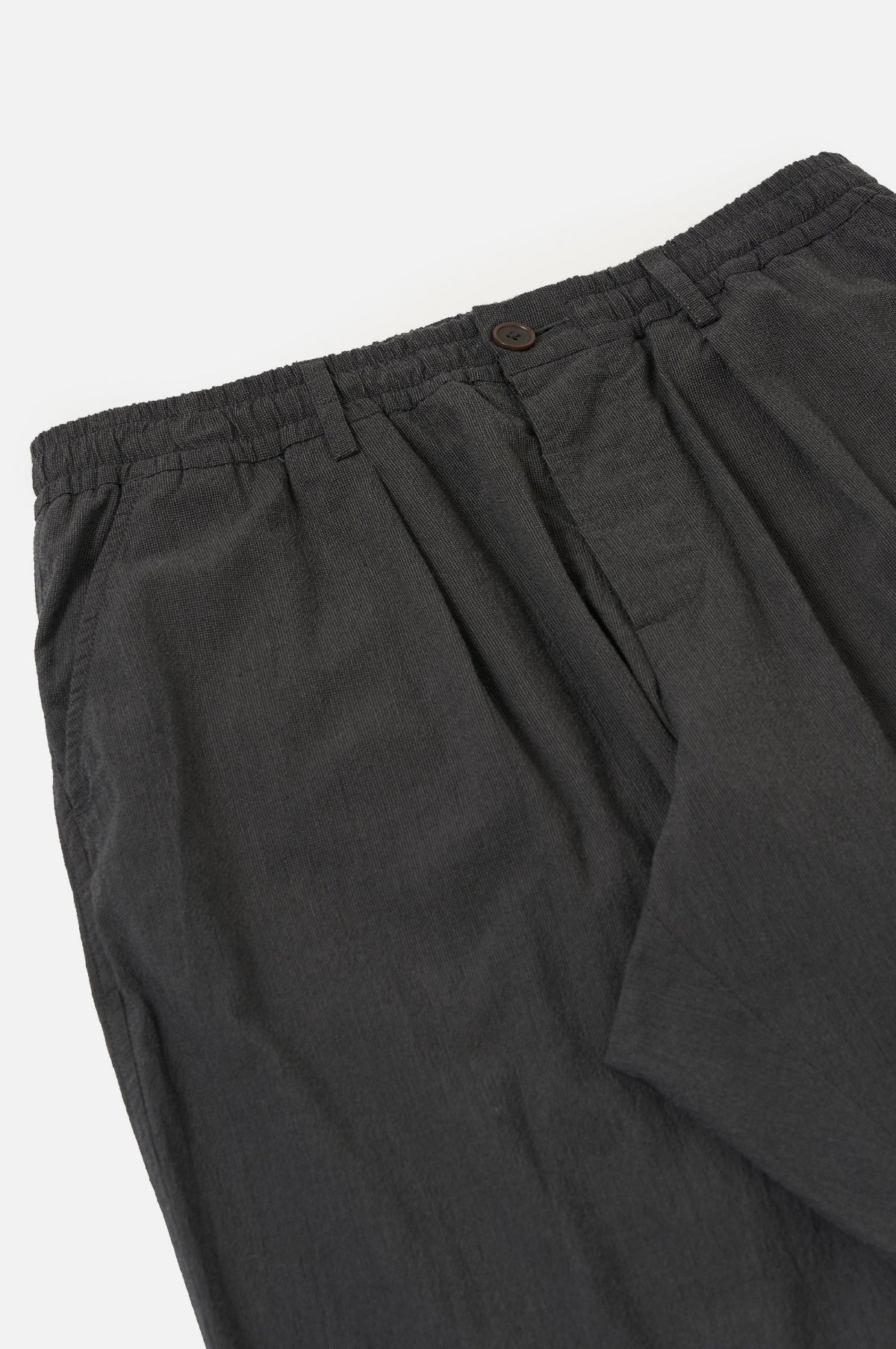 Pleated Track Pant Seattle Cotton Charcoal - Image 2