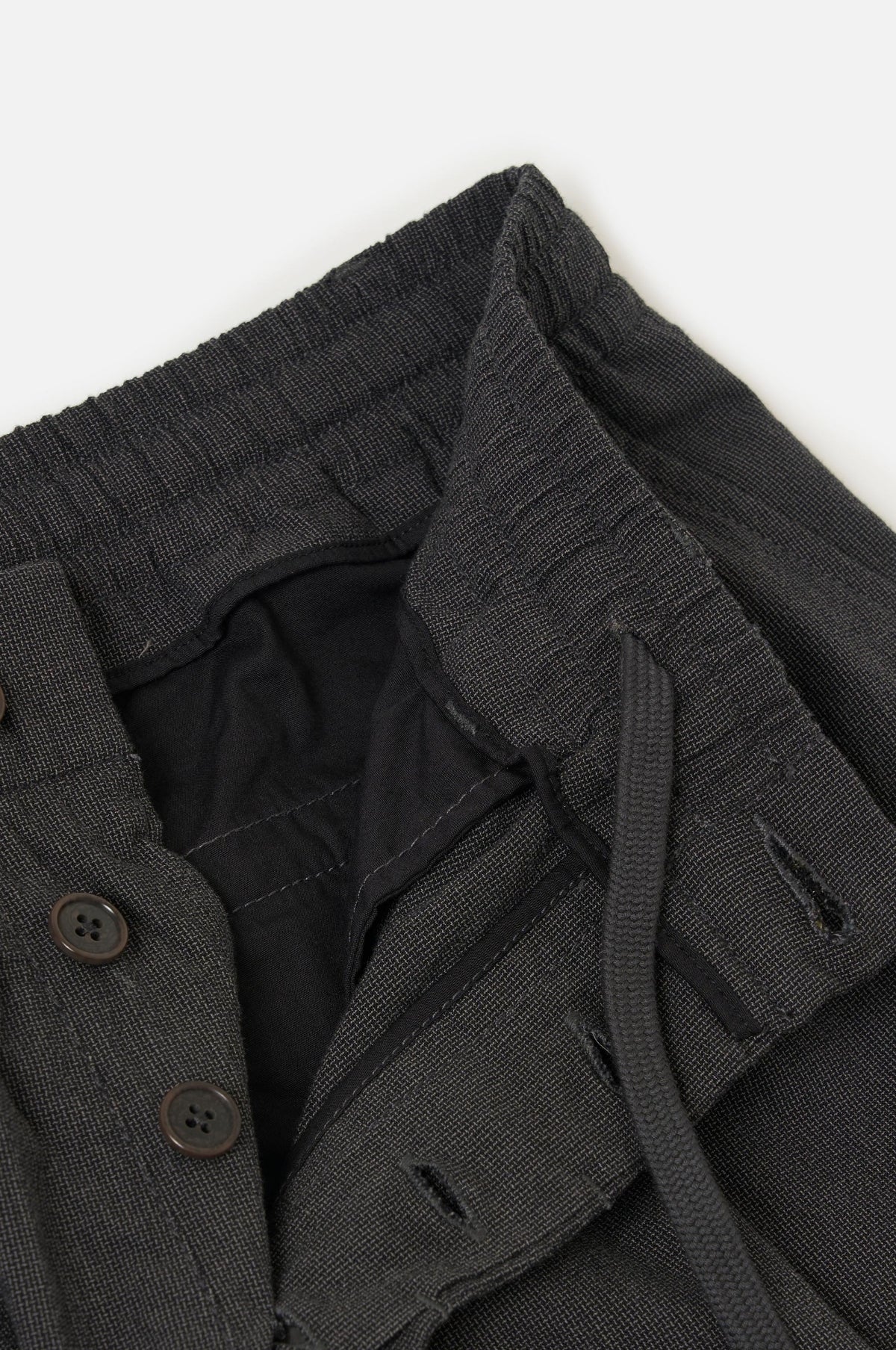 Pleated Track Pant Seattle Cotton Charcoal - Image 3
