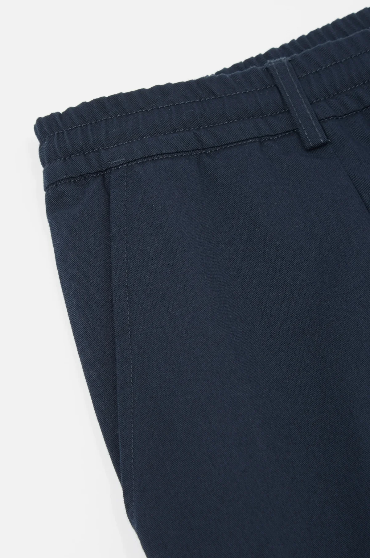 Pleated Track Pant Twill Navy - Image 4
