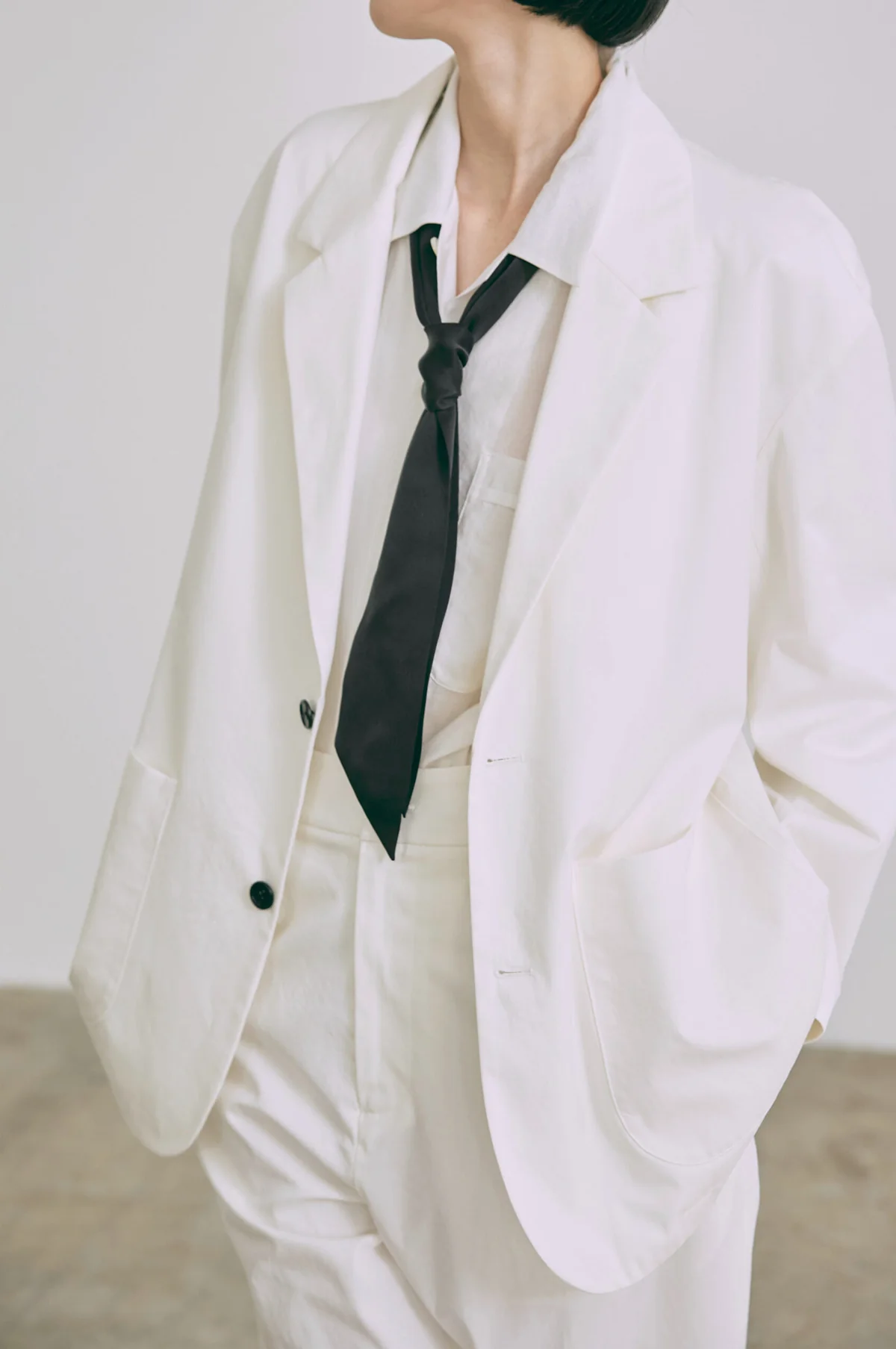 Porter Chino Jacket Off White - Image 7