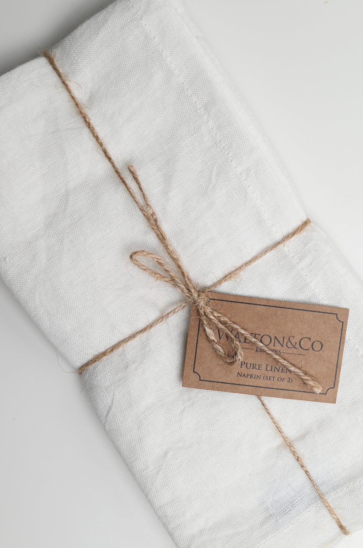 Pure Linen Napkin Set of 2 Porcelain - Image 2