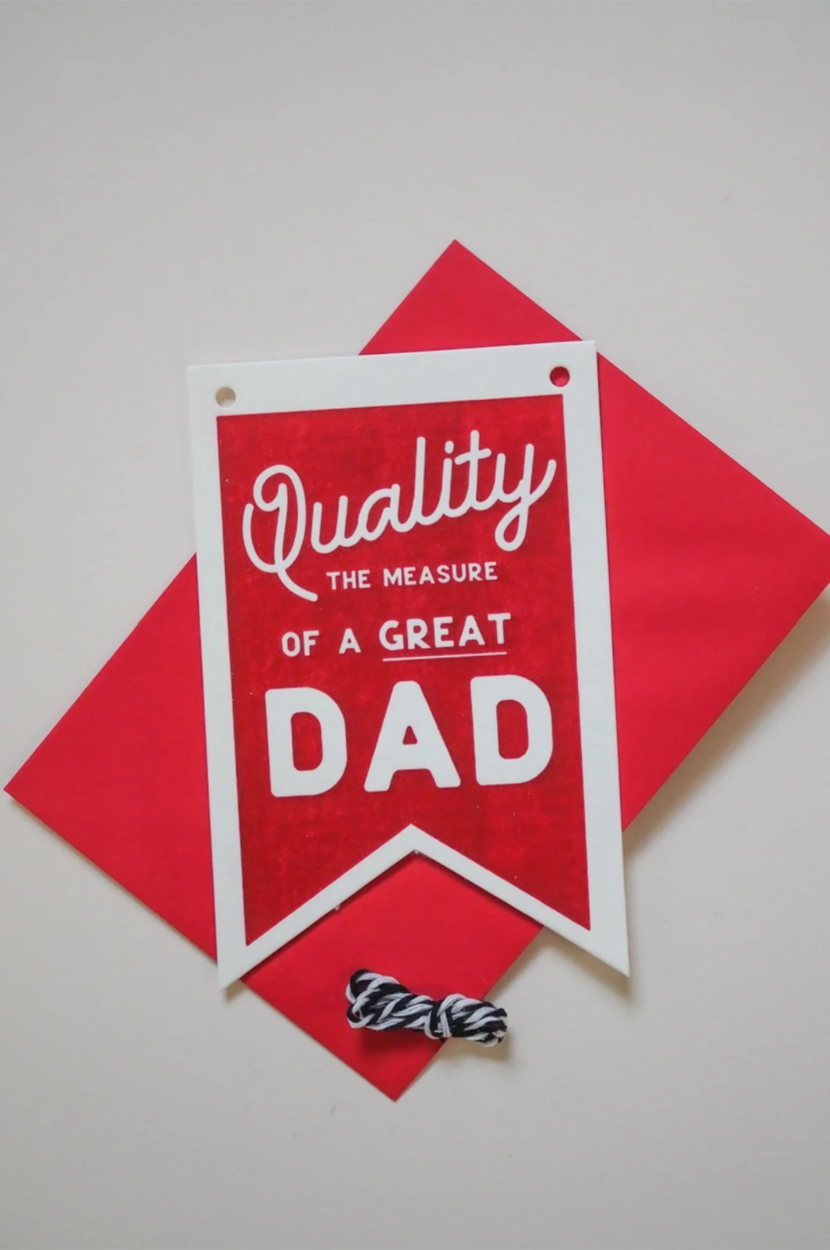 Quality Dad Hanging Flag Card - Image 2