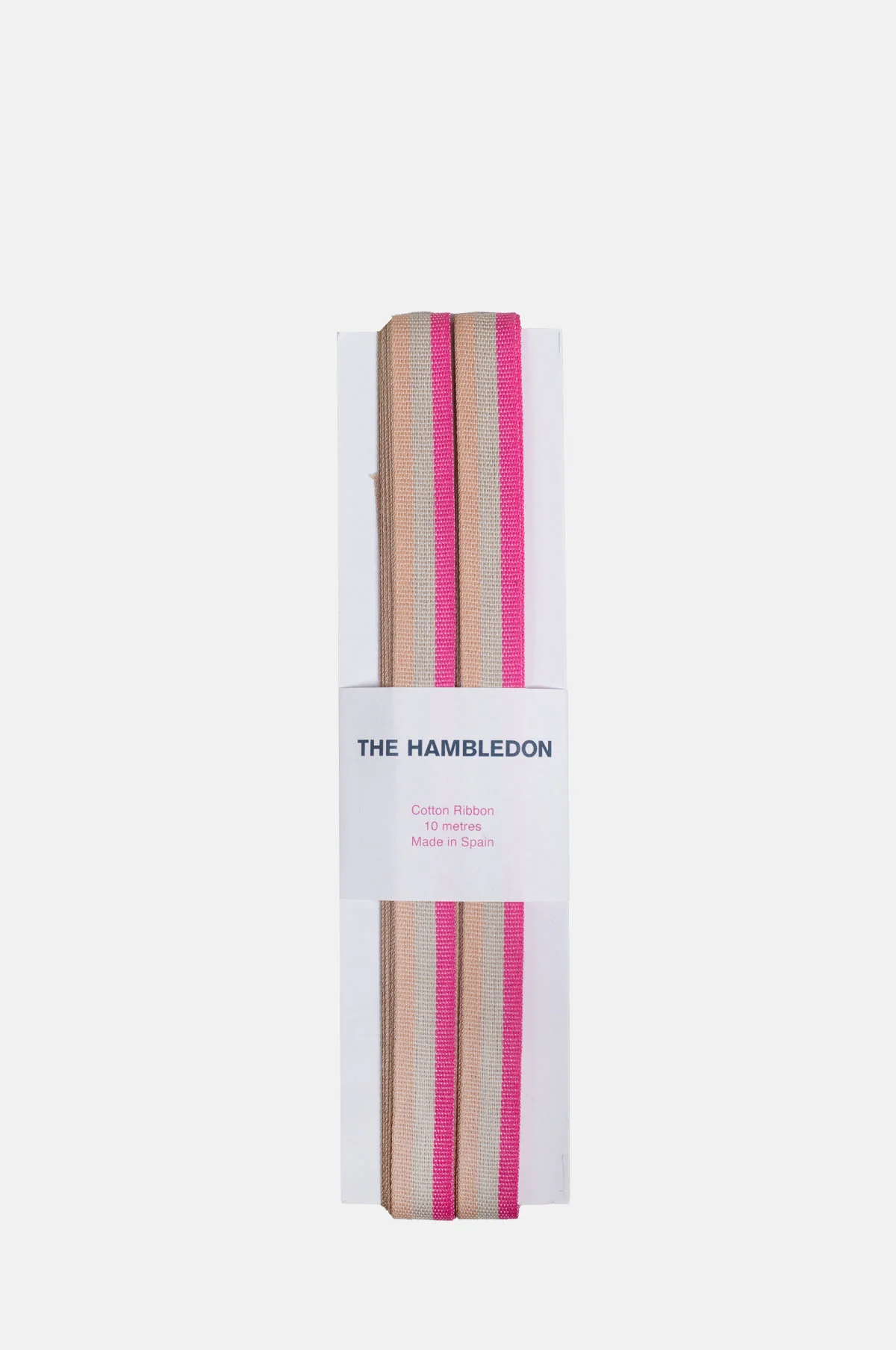Raspberry Tricolor Cotton Ribbon 15mm x 10m