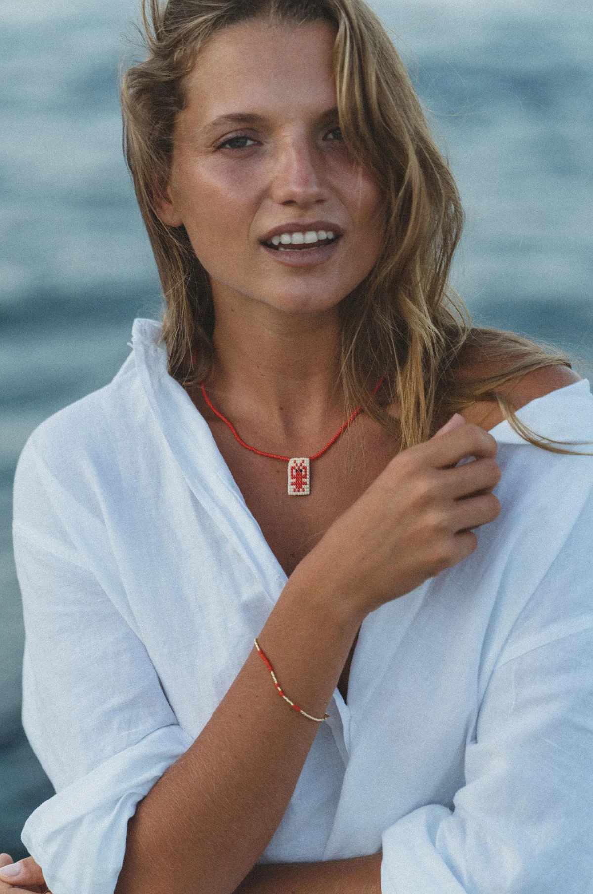 Red Asymmetric Bracelet - Image 2