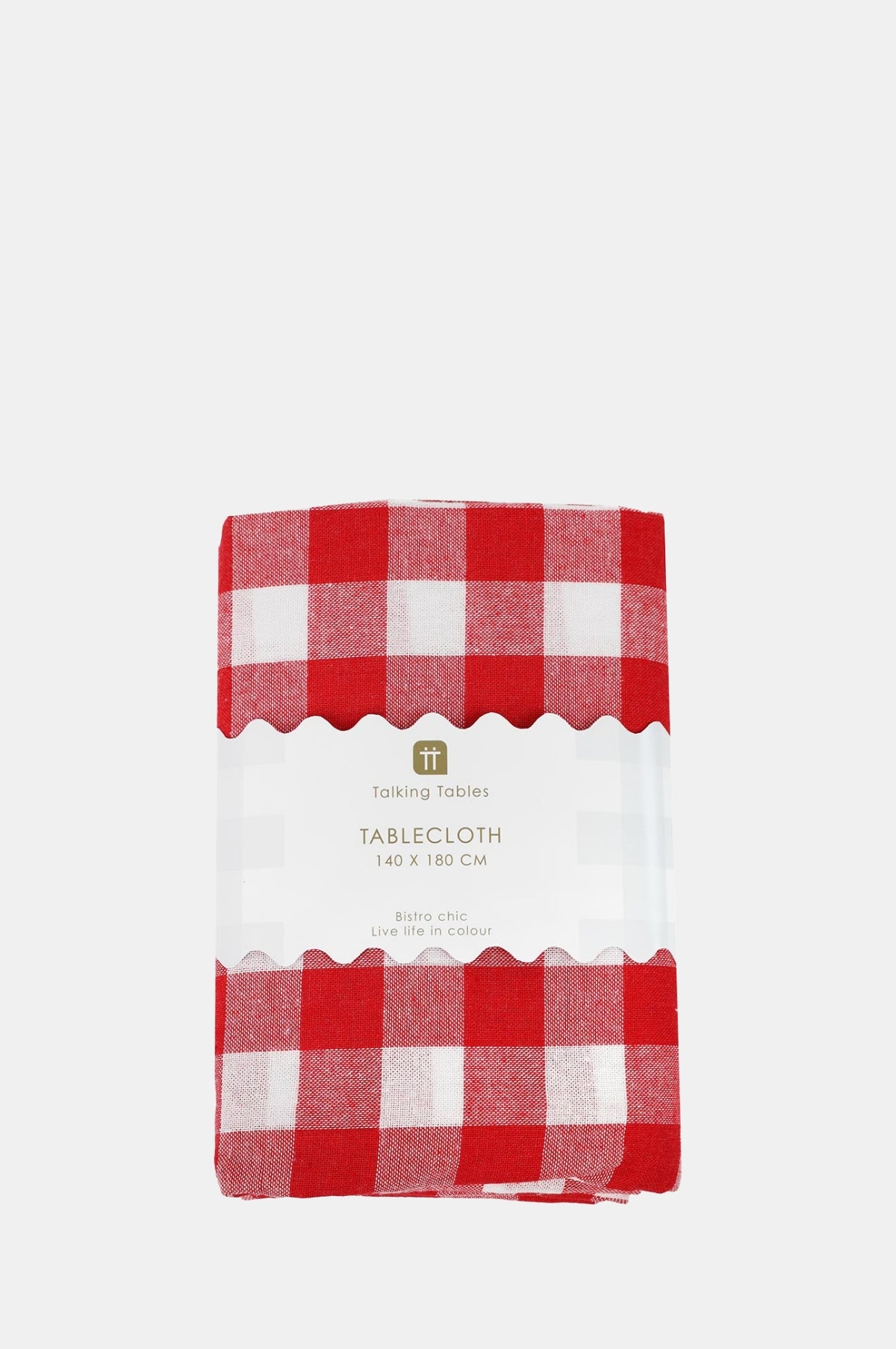 Red & White Fabric Gingham Tablecloth
