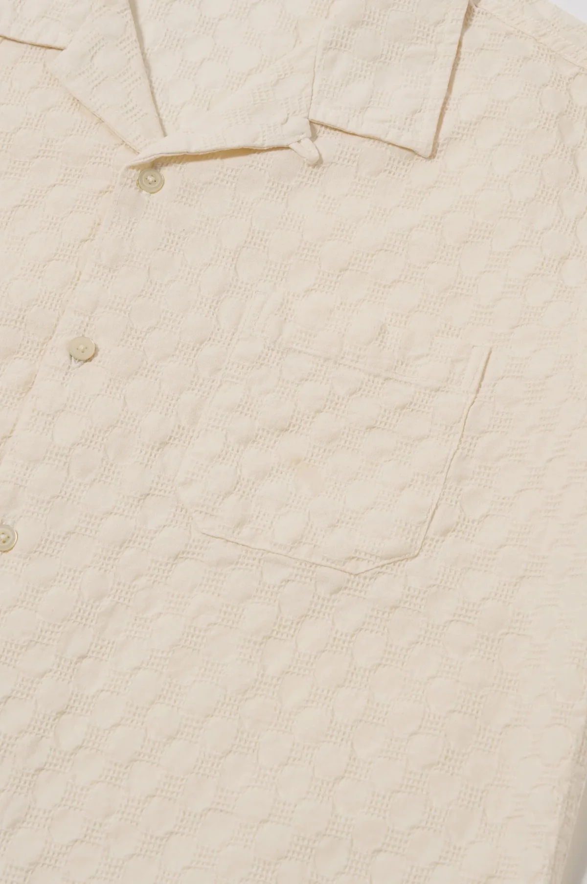 Road Shirt Dot Waffle Ecru - Image 3
