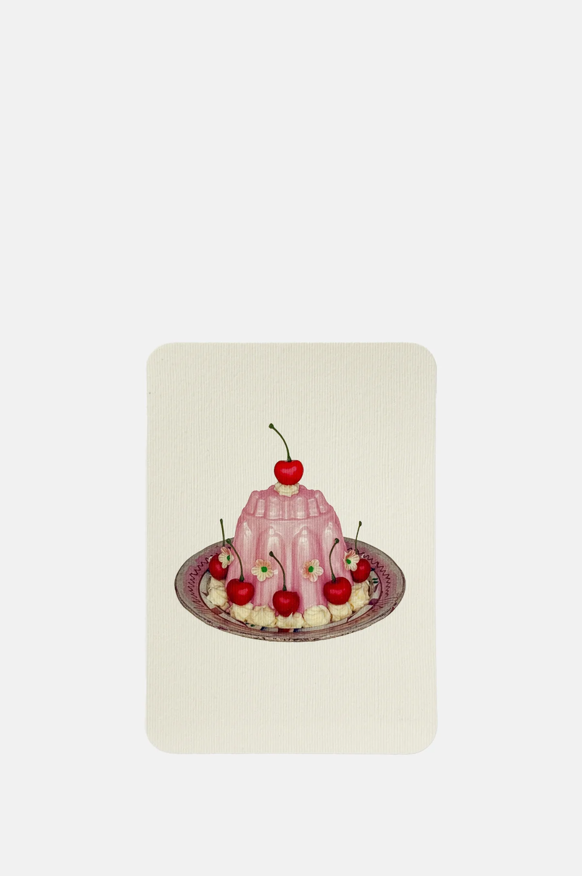Rose Petal Cream Blancmange Notecard