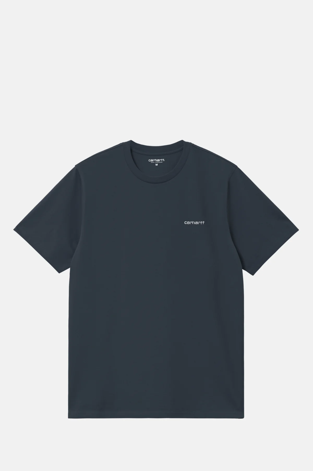 S/S Script Embroidery T-Shirt Deep Night/White