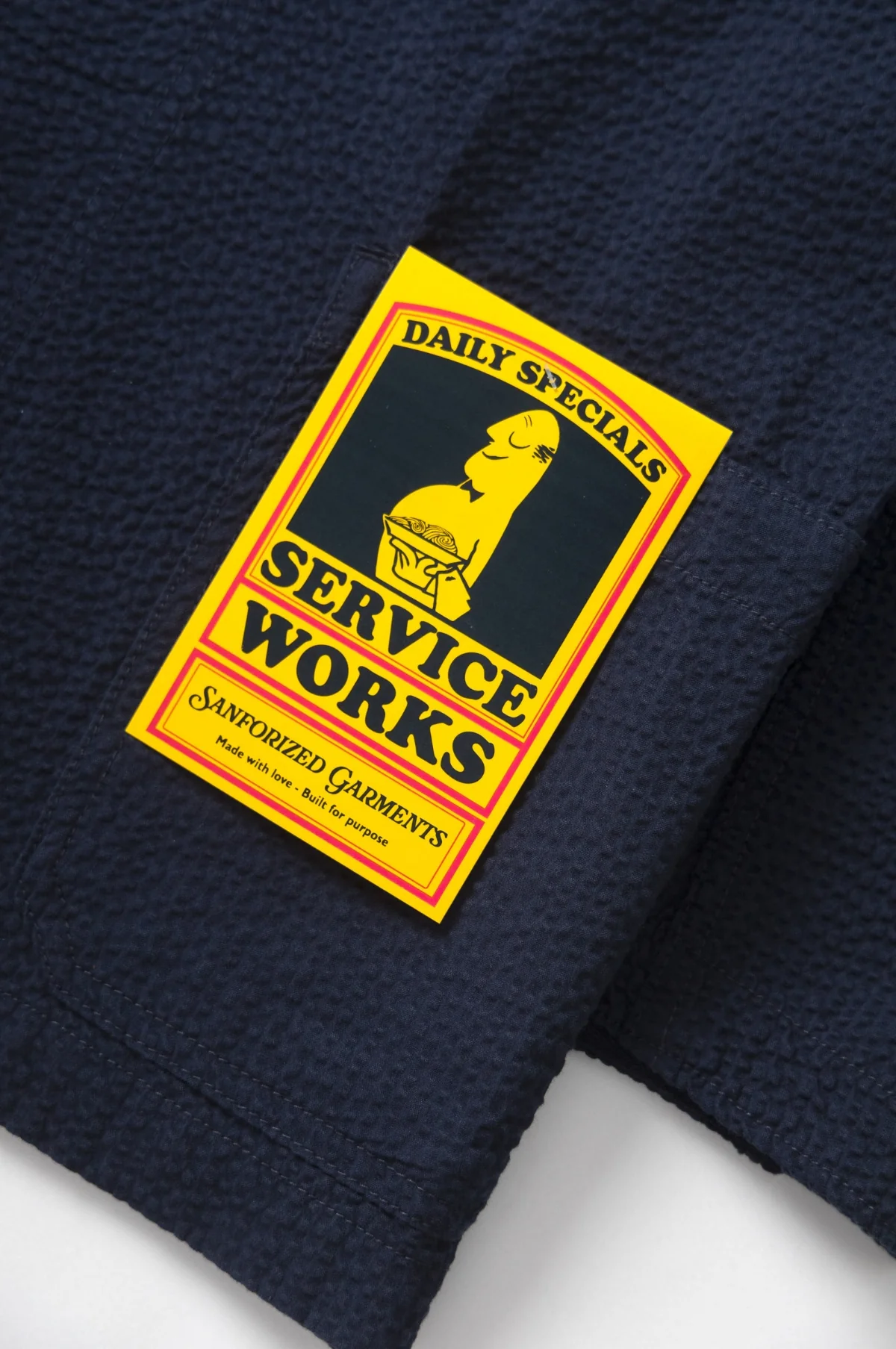 Seersucker Server Suit Jacket Dark Navy - Image 6