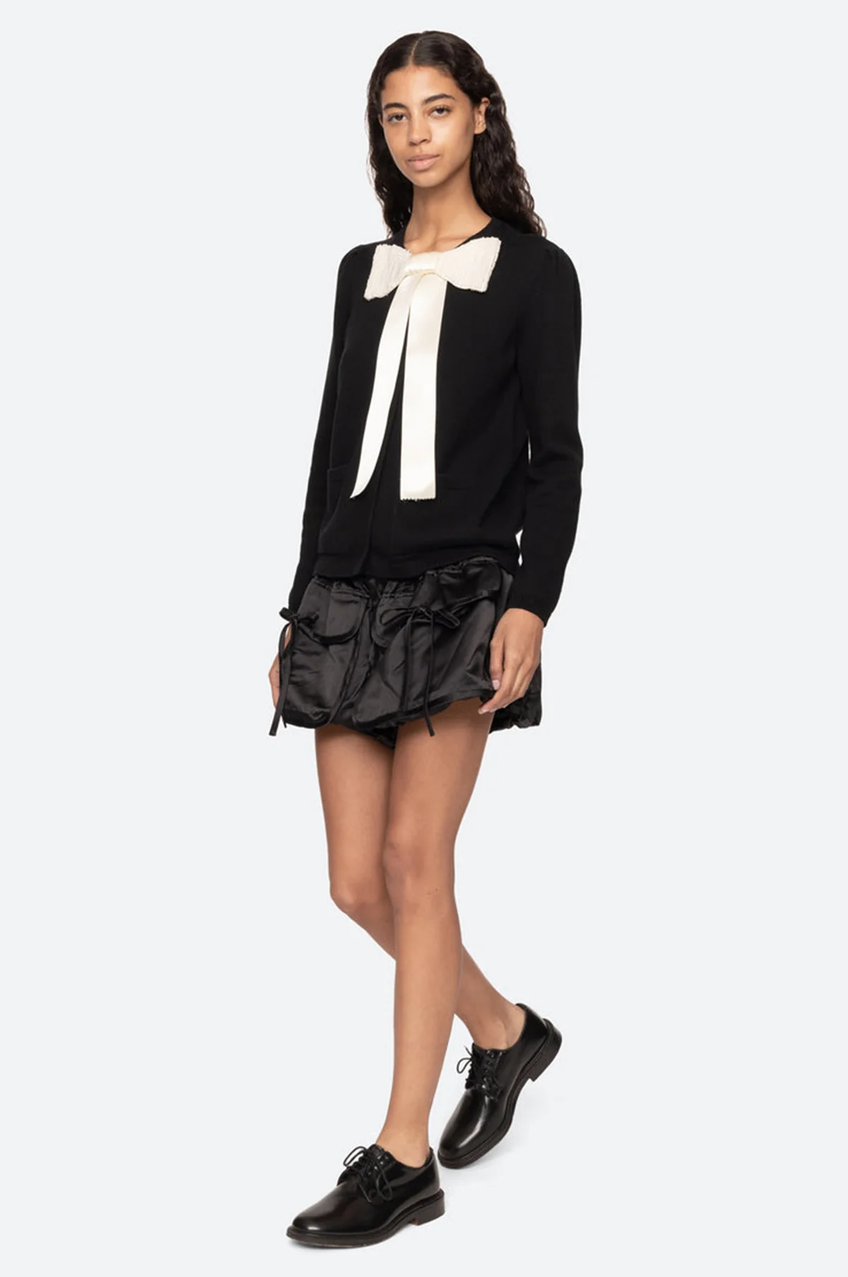 Seraphine Solid Knit Cardigan Black - Image 8