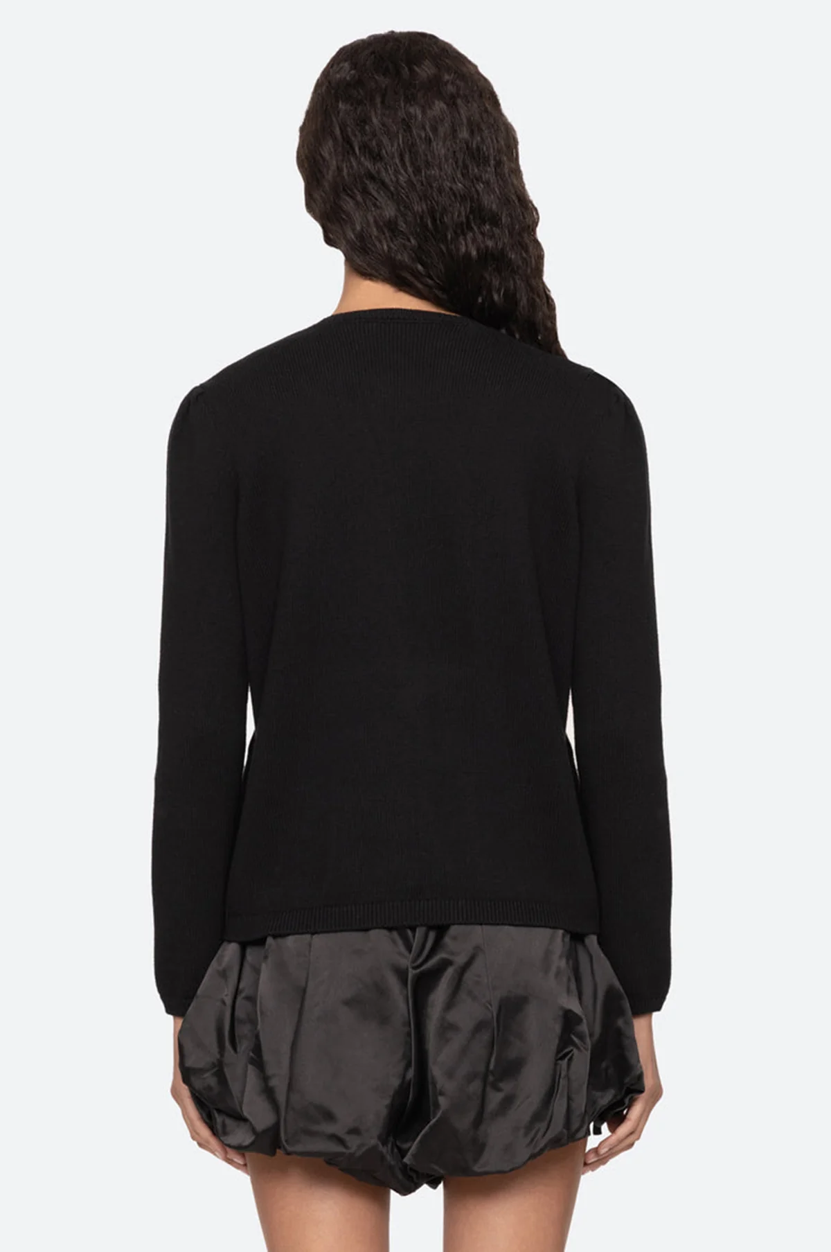 Seraphine Solid Knit Cardigan Black - Image 9