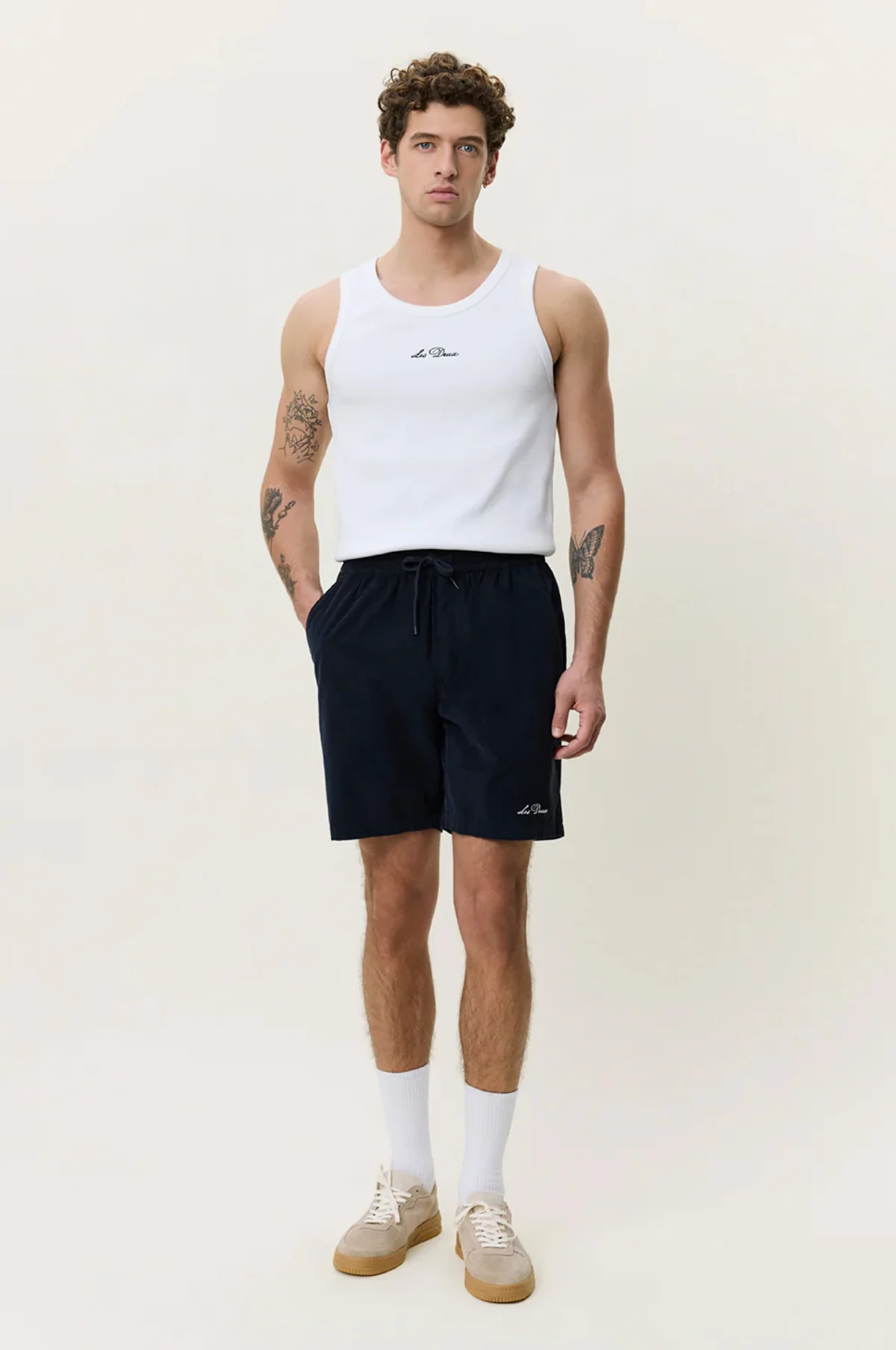 Signature Mini Cord Shorts Dark Blue Night - Image 2