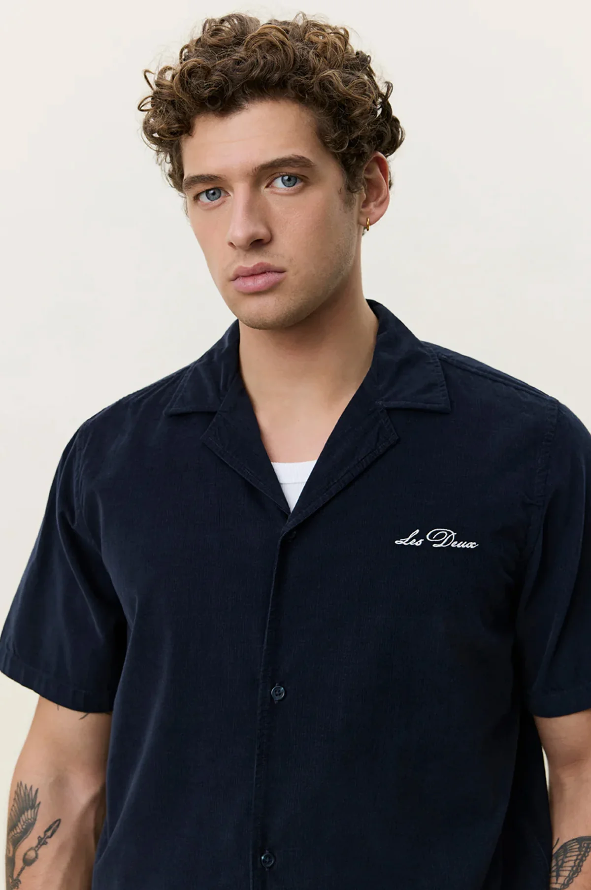 Signature Mini Cord SS Shirt Dark Blue Night - Image 4