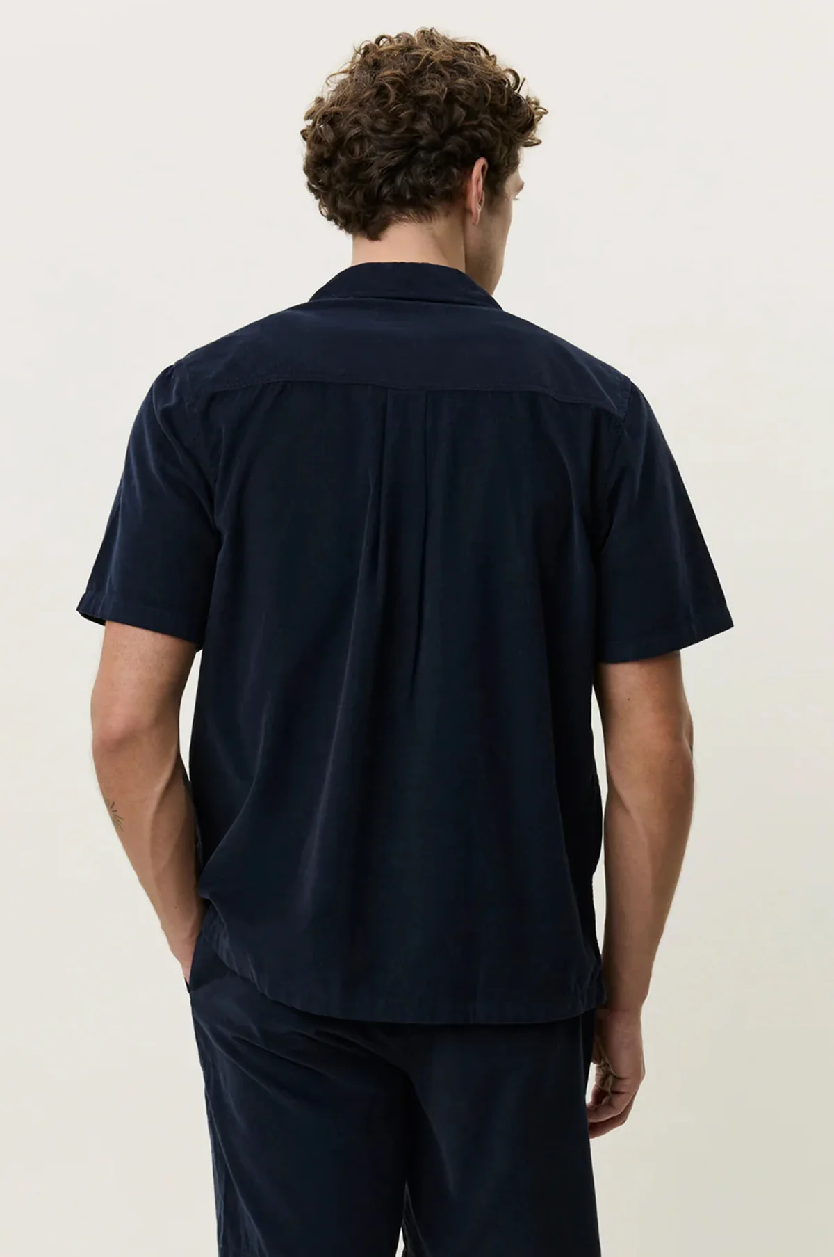 Signature Mini Cord SS Shirt Dark Blue Night - Image 5