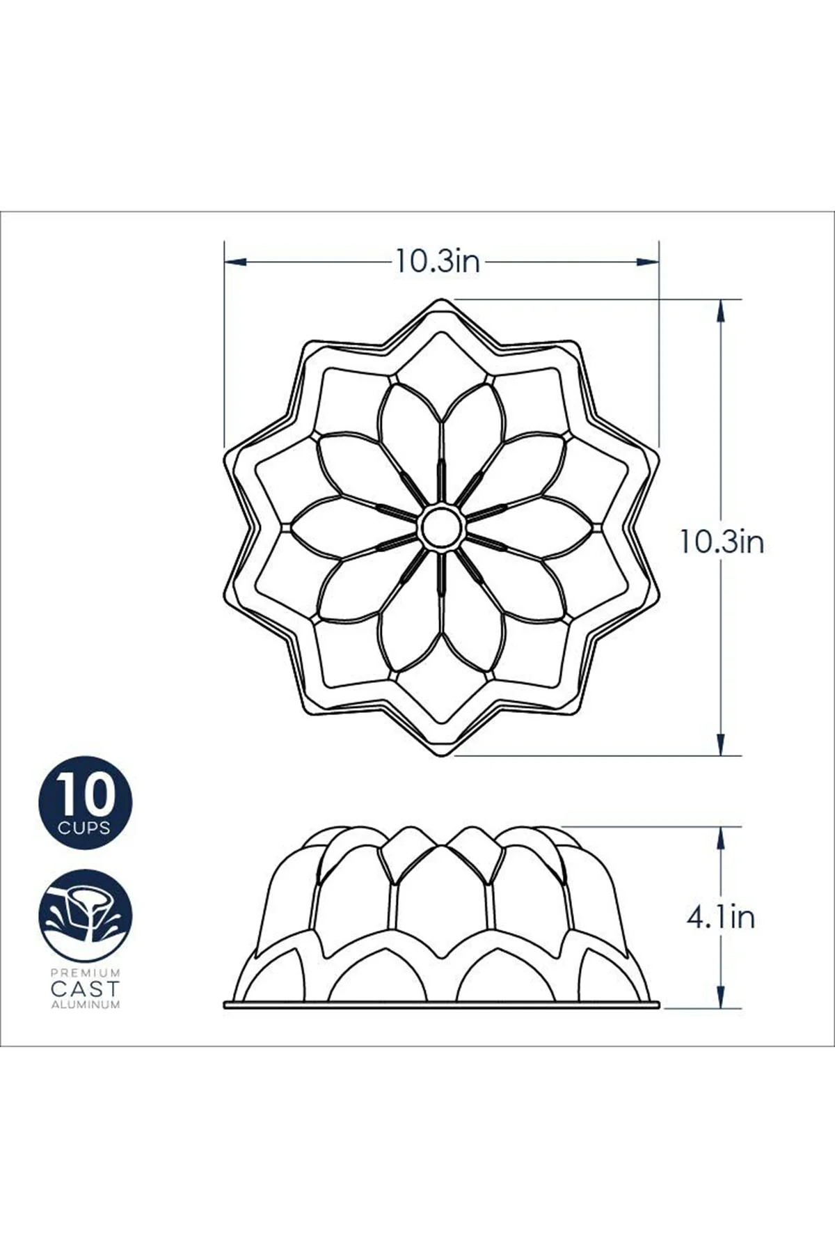 Silver Vintage Star Bundt Pan - Image 4