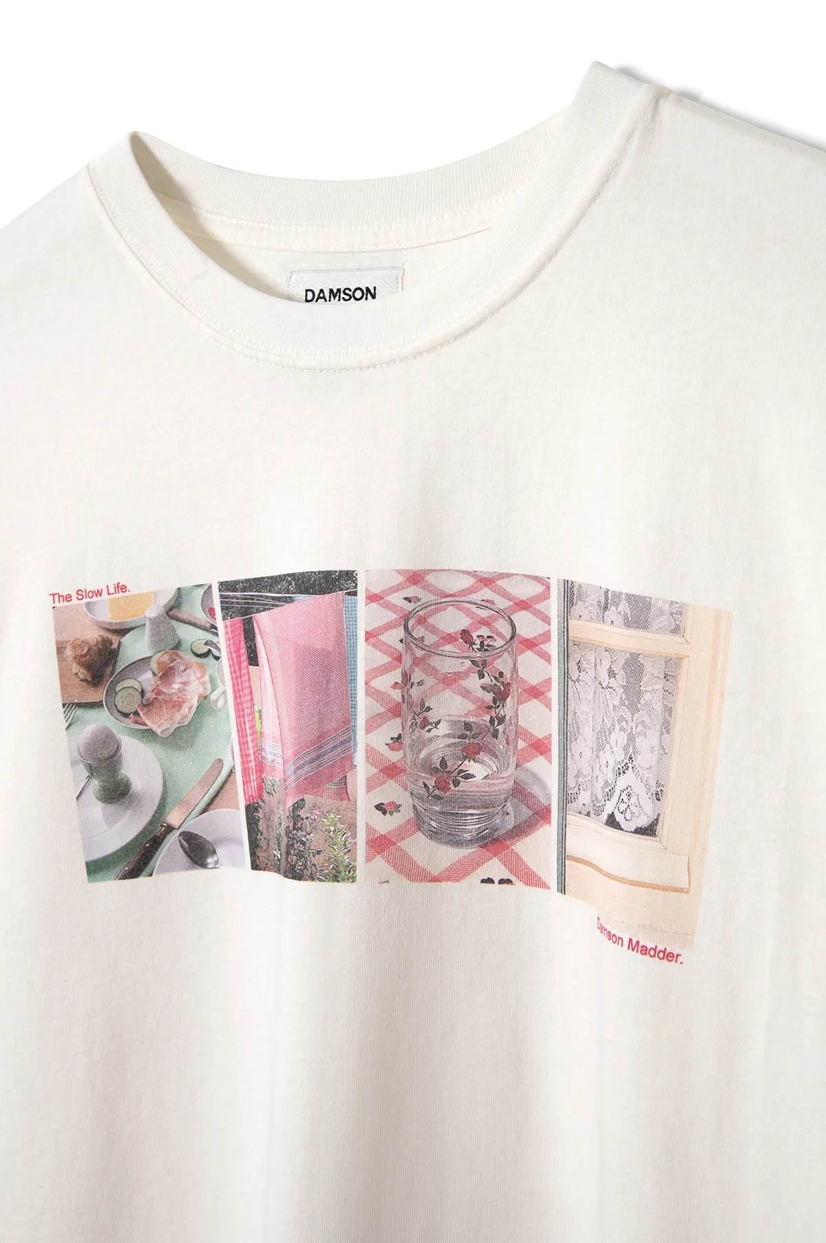 Slow Life Crossword Graphic Tee Ecru - Image 5