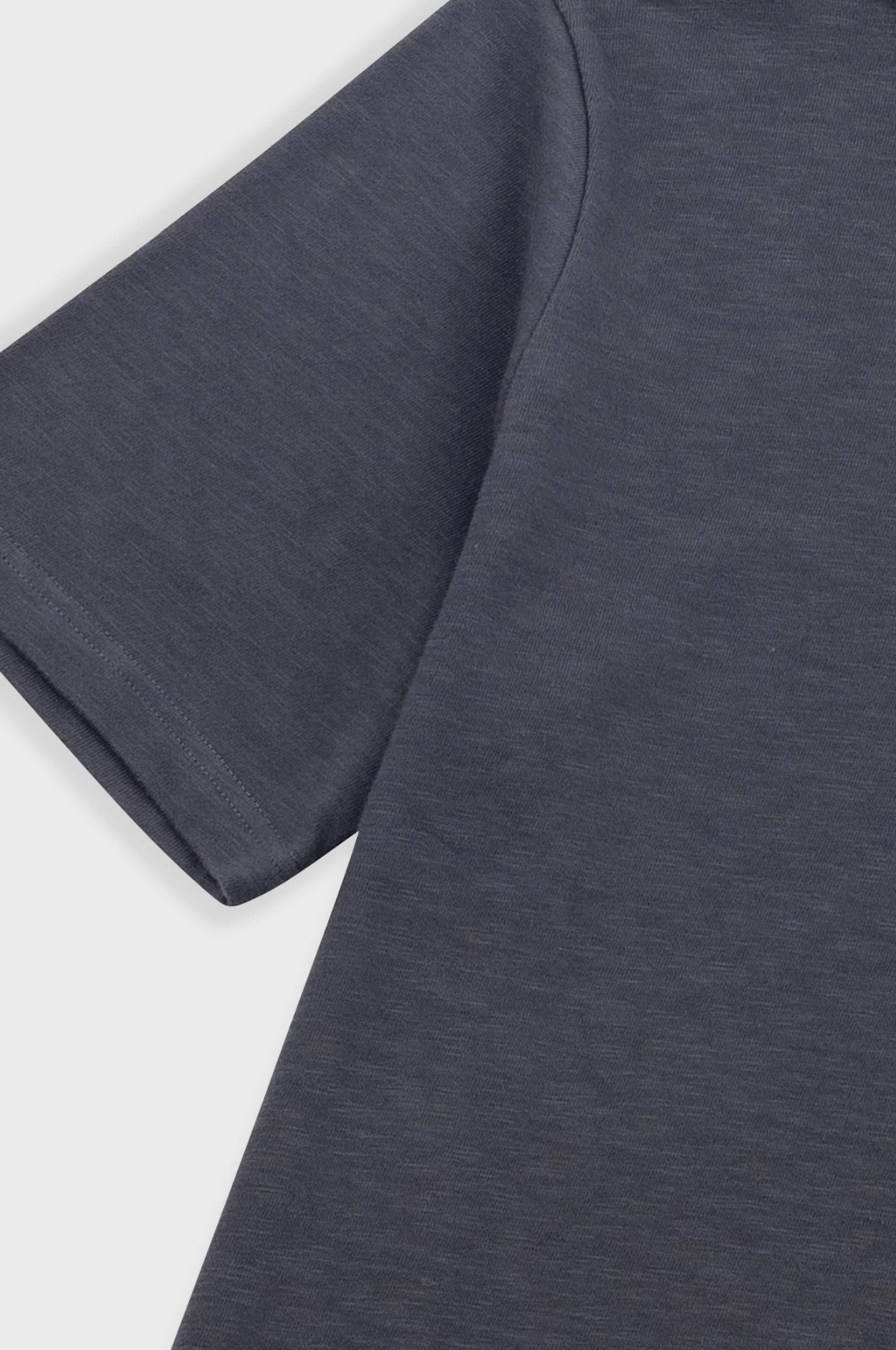 Slub Embroidered T-Shirt Soft Black - Image 3