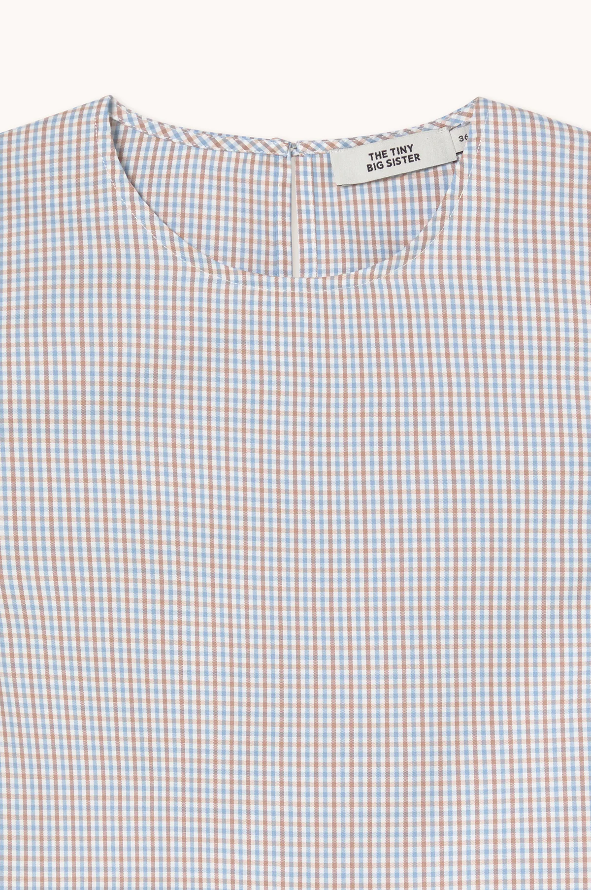 Small Check Blouse Blue-Grey/Almond - Image 4