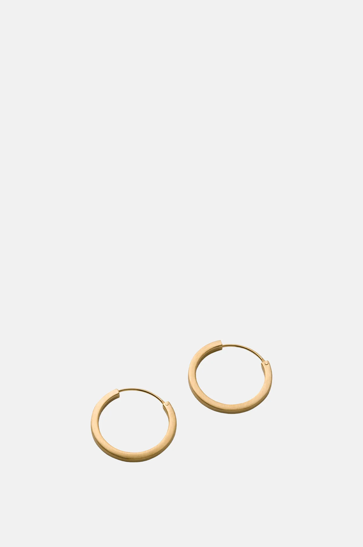 Small Circle Line Gold Hoop Earrings