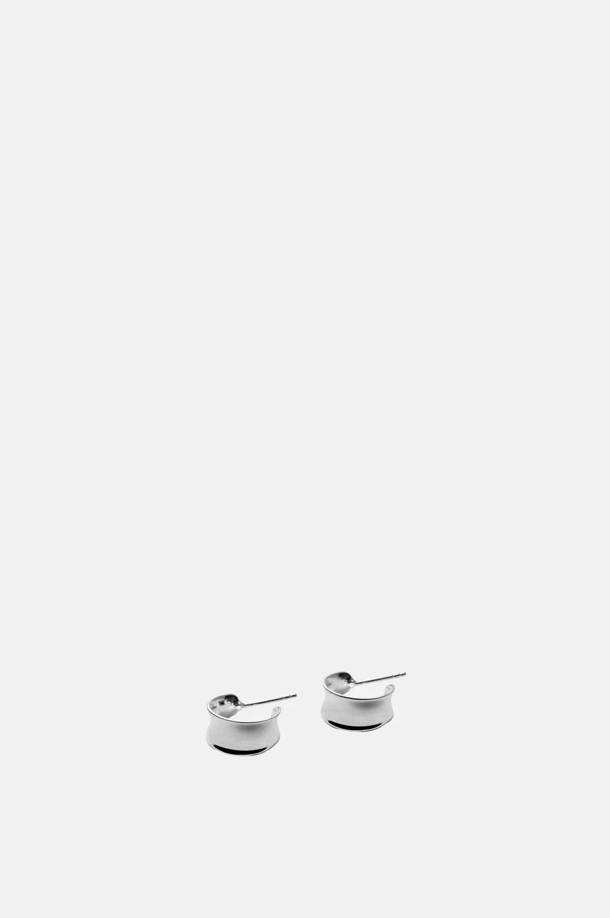 Small Reflection Silver Hoop Earrings