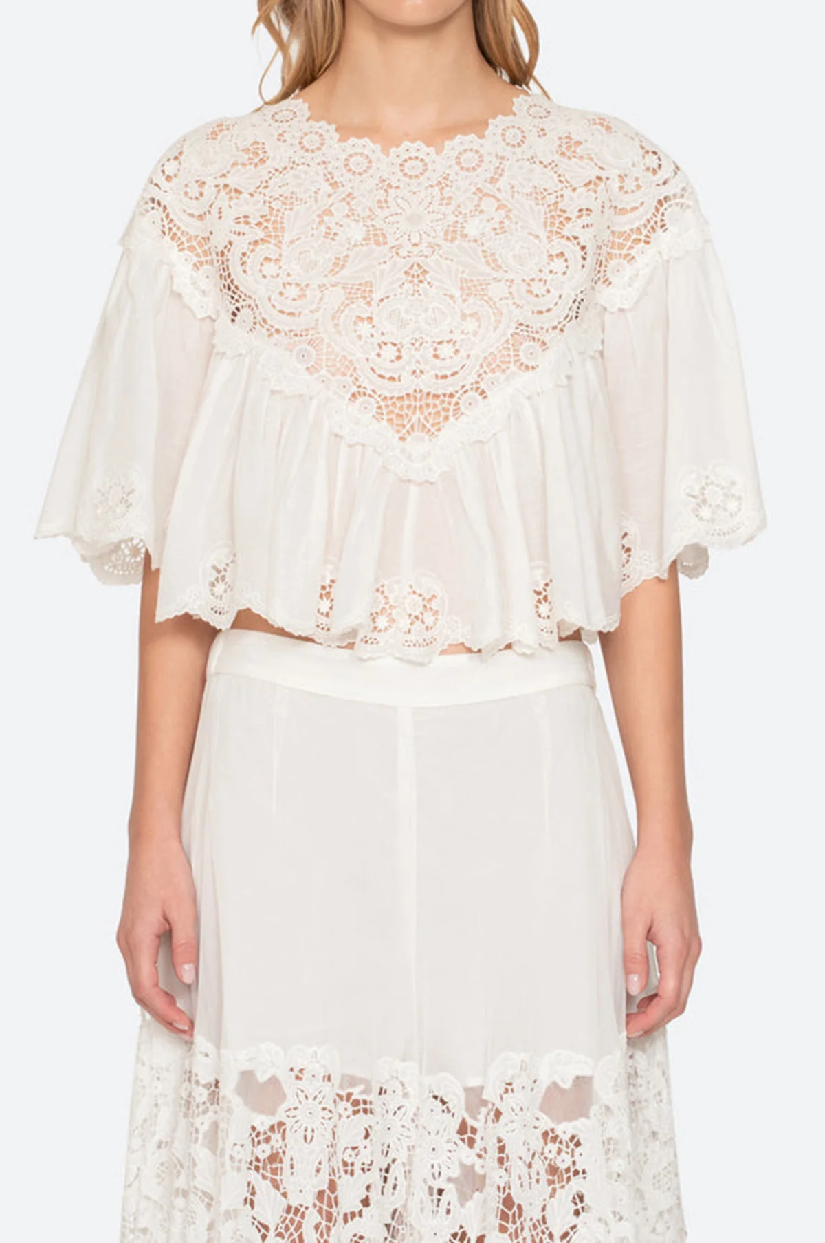 Sofia Embroidery Top Cream - Image 3