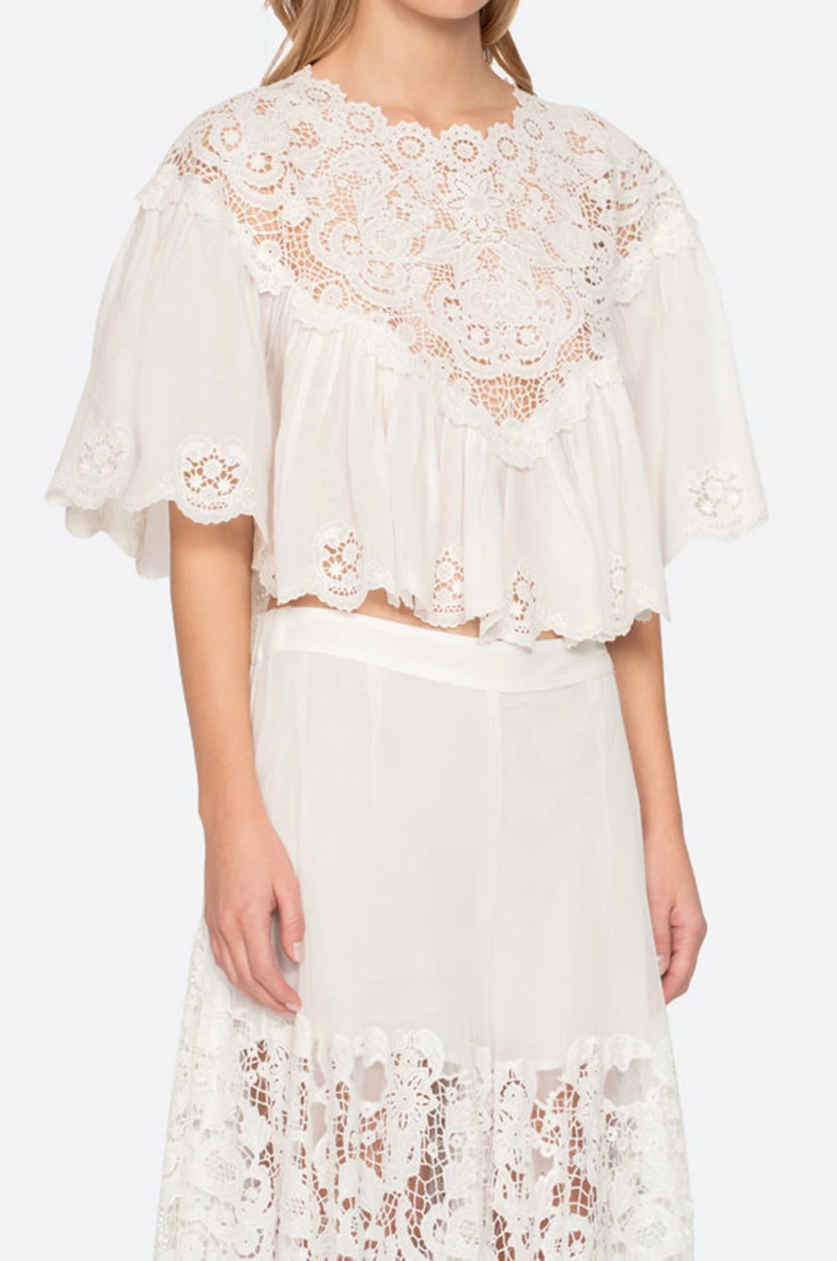 Sofia Embroidery Top Cream - Image 6