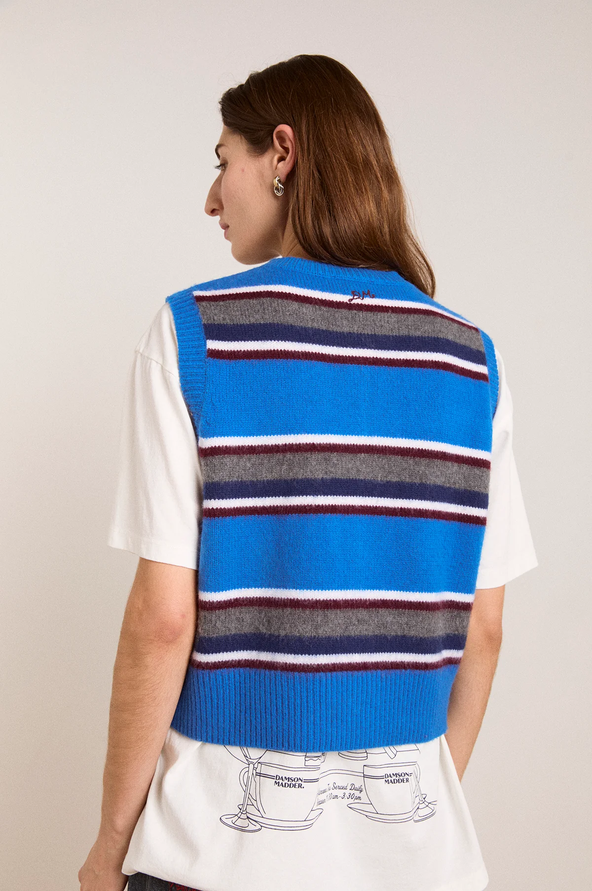 Sofie Vest Blue Stripe - Image 3