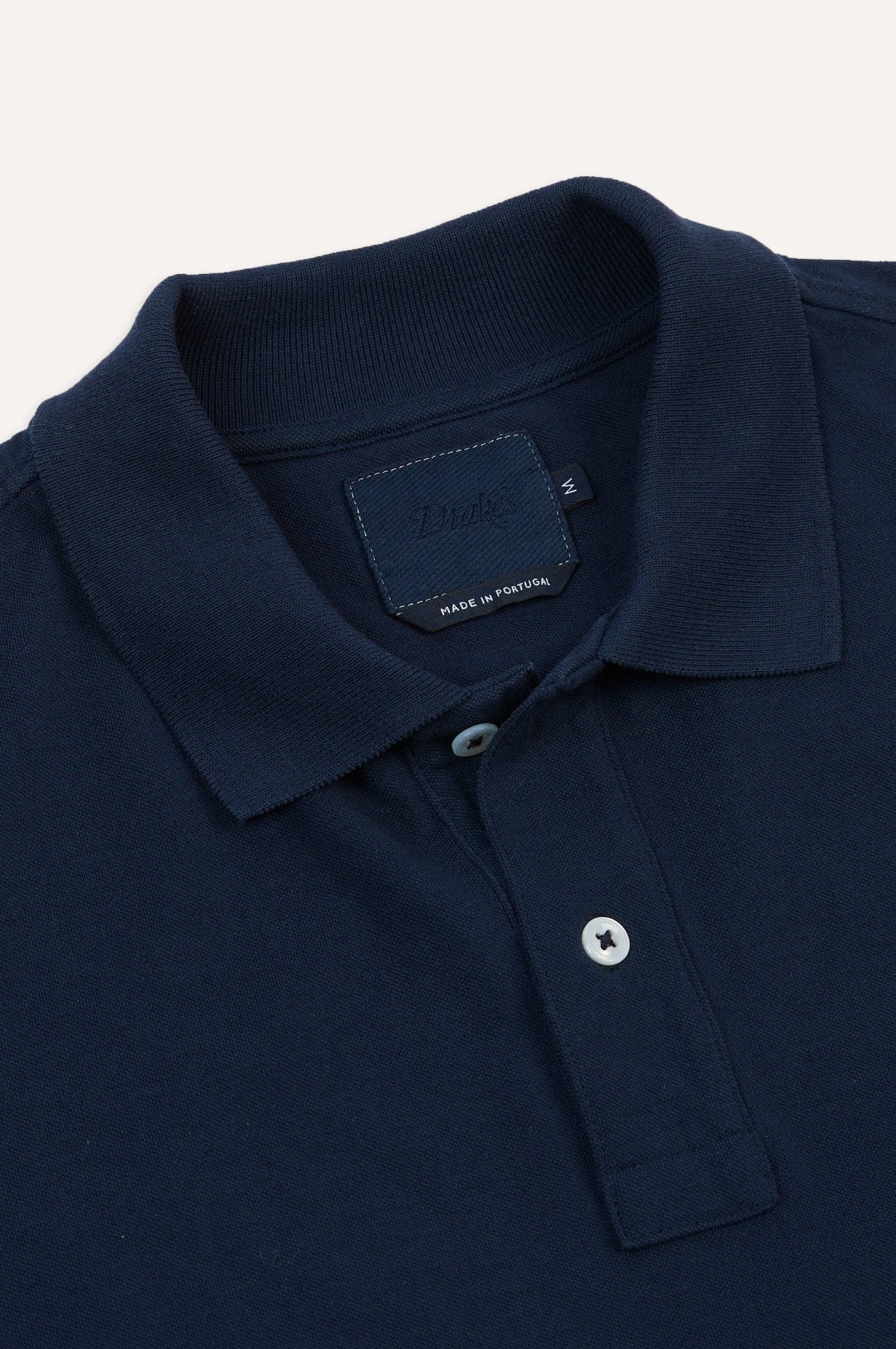 SS Washed Pique Polo Navy - Image 3