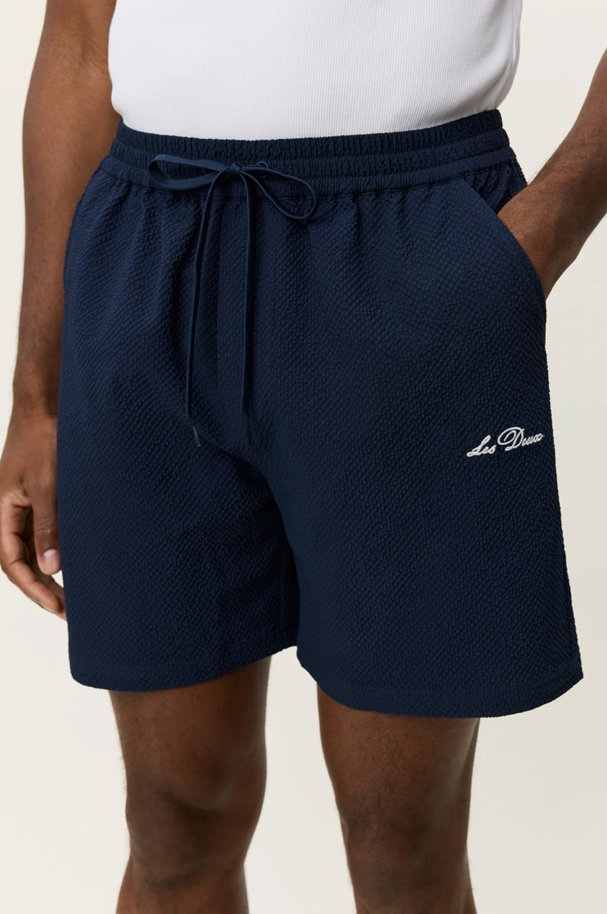 Stan Seersucker Swim Short Dark Navy - Image 3