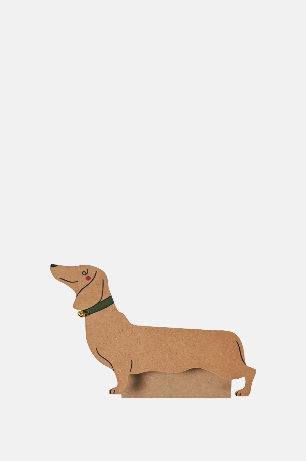 Standing Dachshund Sausage Dog Shaped Greeting Card