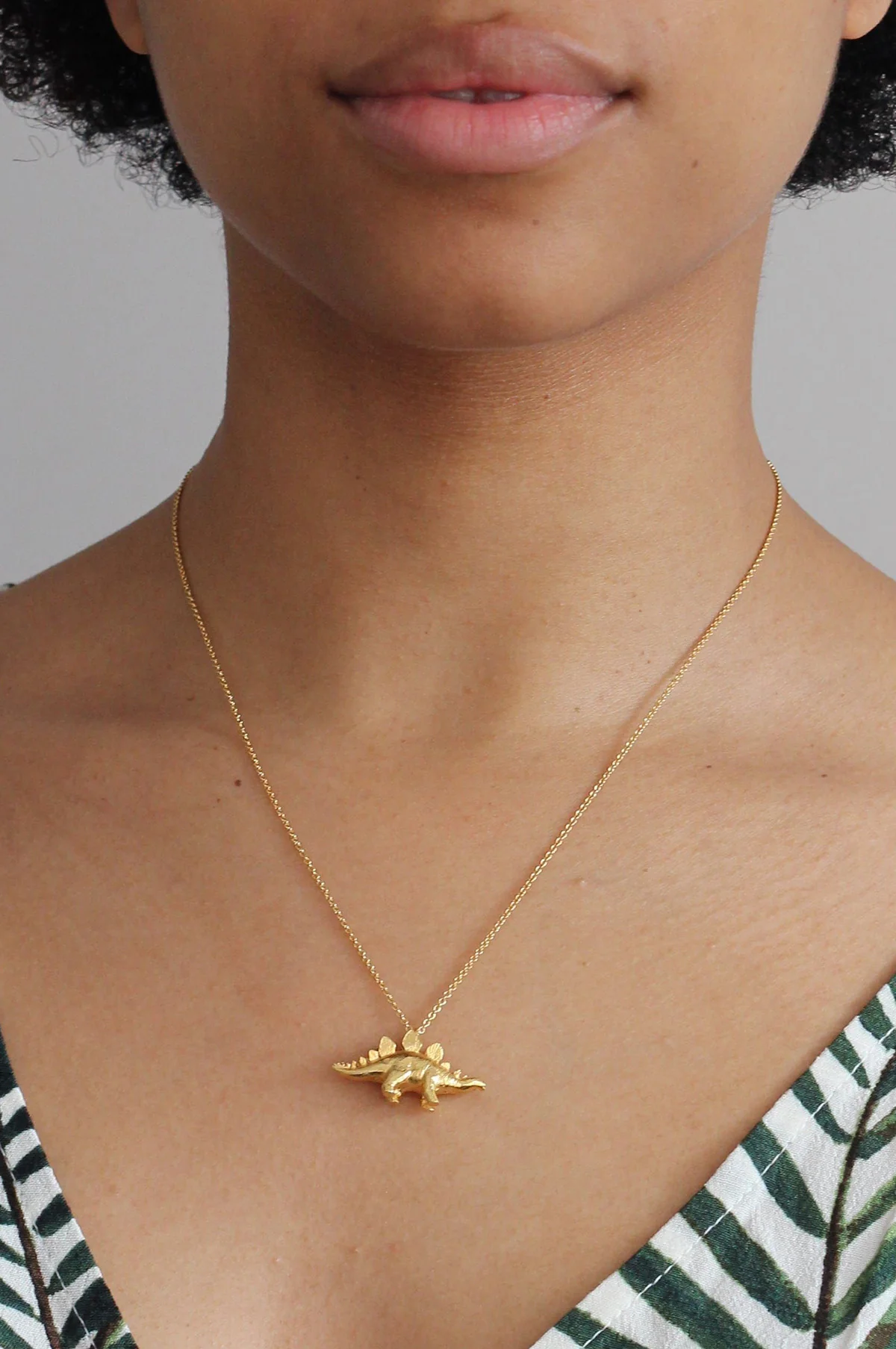 Stegosaurus Necklace Gold - Image 3