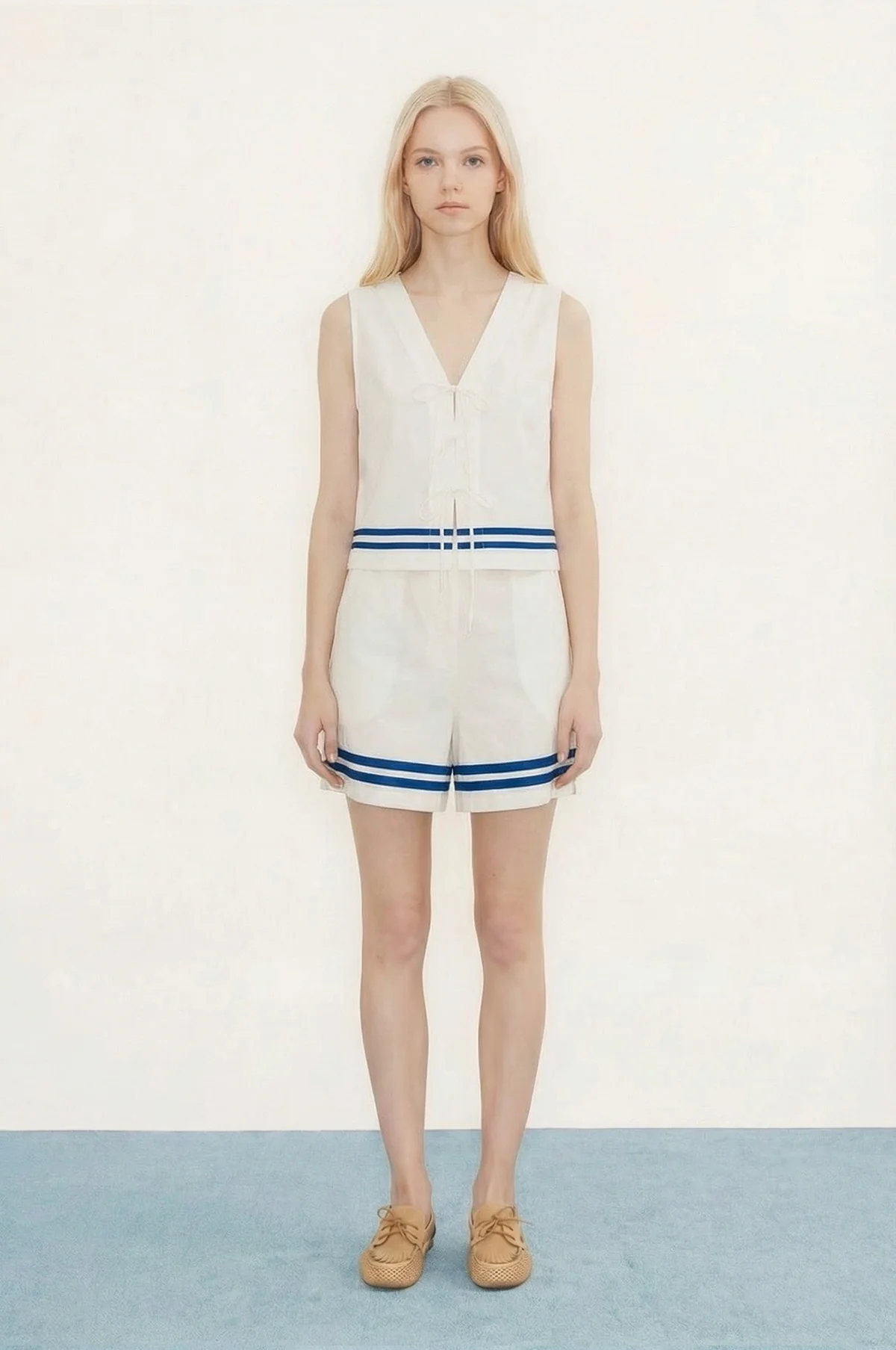 Stripes Vest Off-White - Image 4