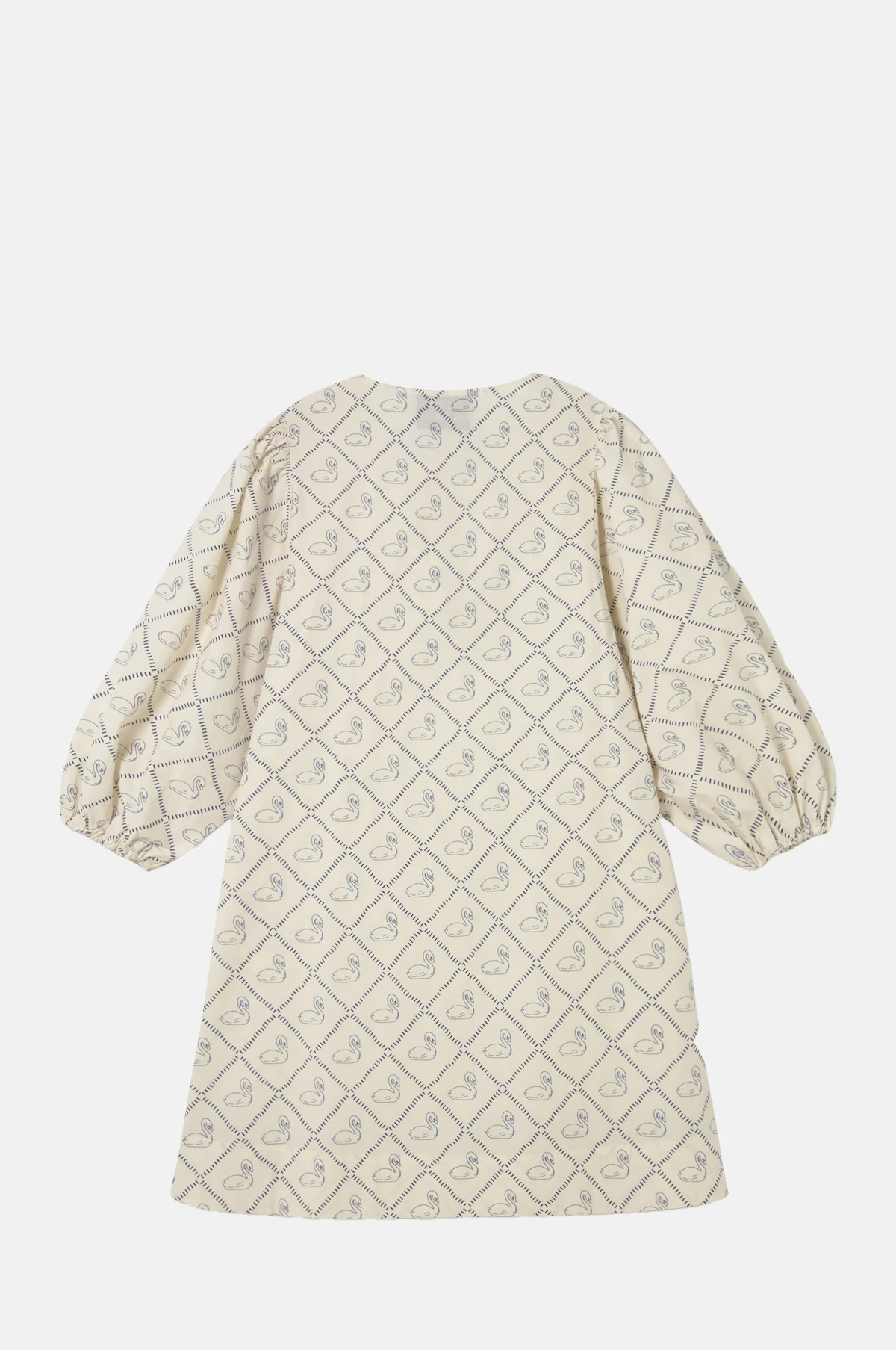 Swans Puff Sleeves Dress Light Cream - Image 4