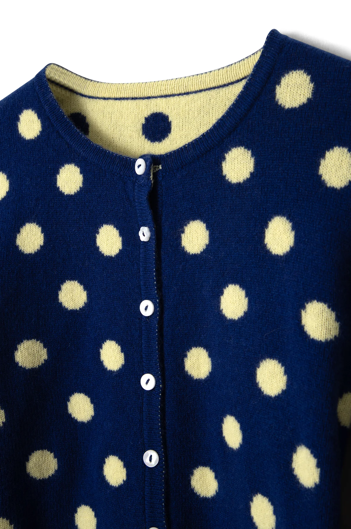 Tabitha Reversible Cardigan Navy/Butter - Image 5