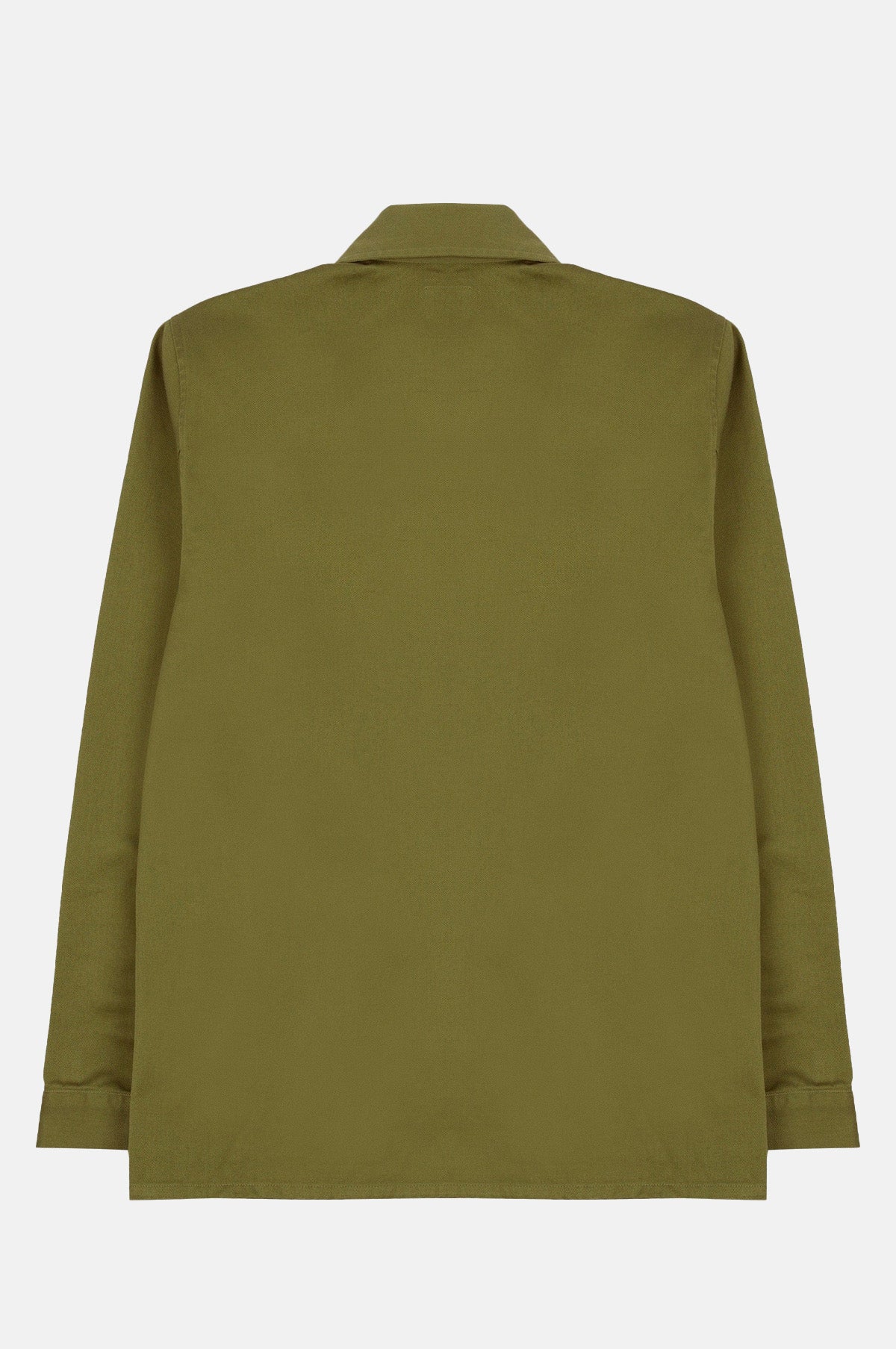 Textured Twill 3-Pocket Overshirt Military Green - Image 7