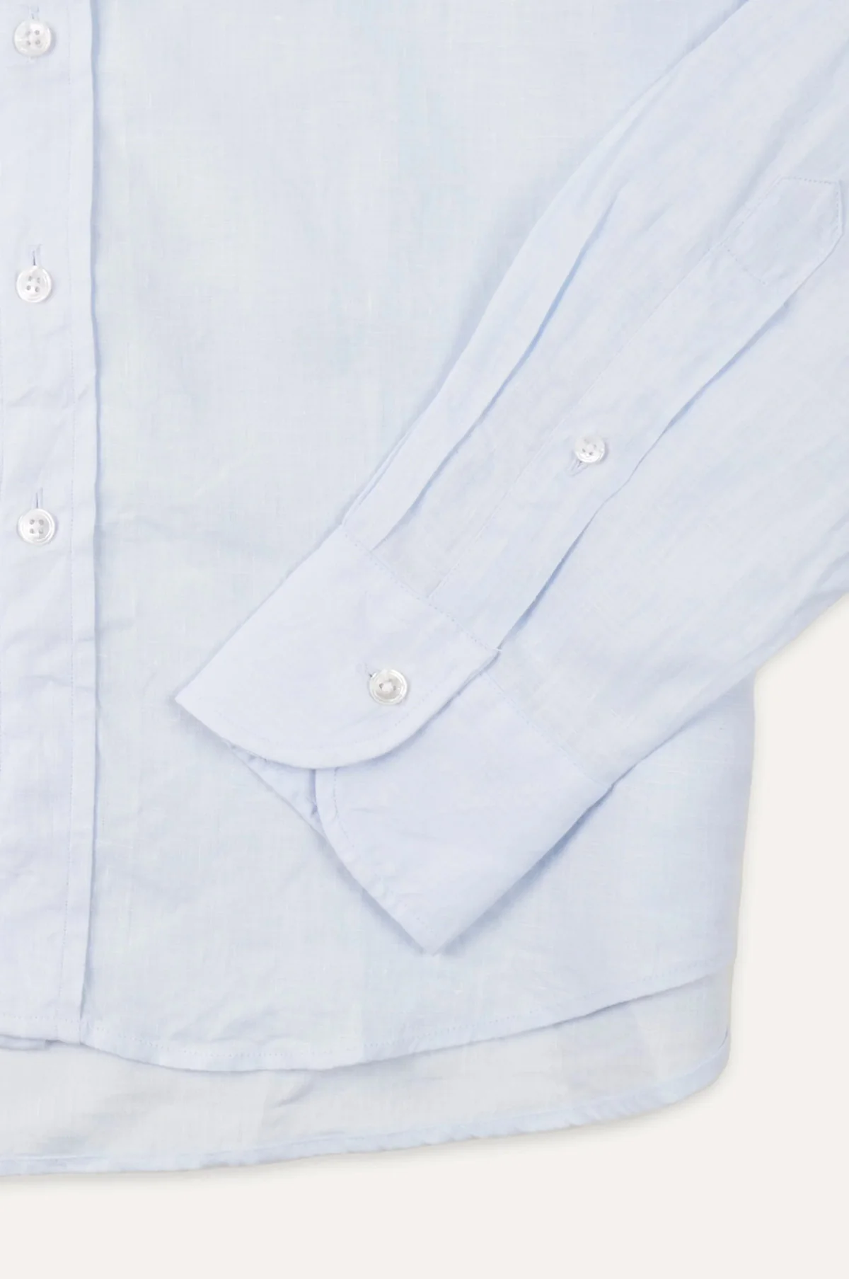 The Linen Summer Shirt Sky Blue - Image 3